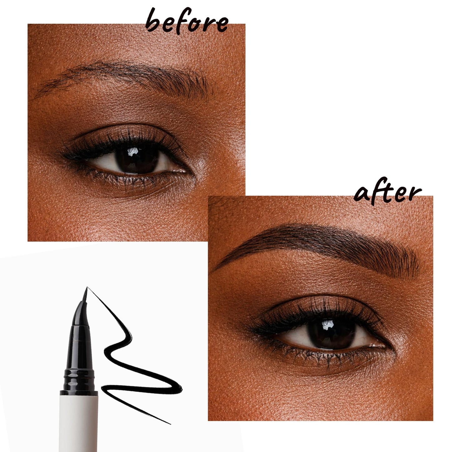 YES.EYE DO Curved Tip Liquid Eyeliner Pen, Ultra-Fine Precision Black Eyeliner for Easy Control, Long-Lasting, Easy to Remove with Warm Water, Beginner-Friendly (Midnight Noir)