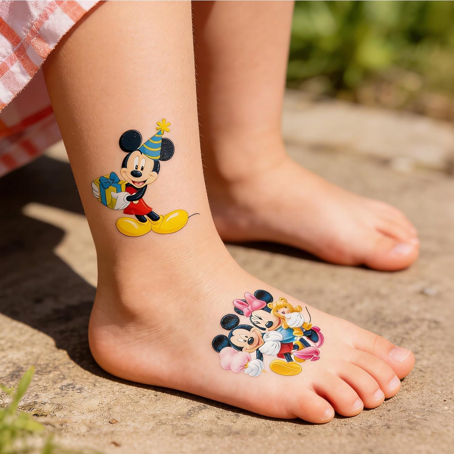 Temporary Tattoo Stickers - 60 Count Mouse Theme | Removable Fake Tattoos for Kids' Birthday Parties