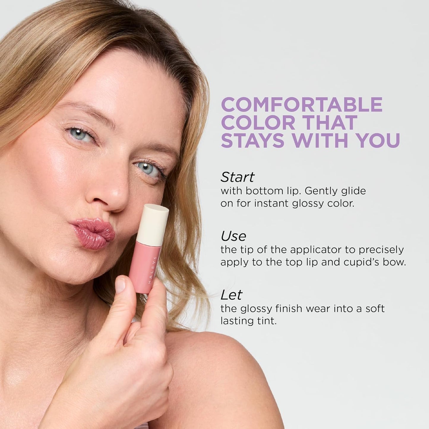 Haleys Re-Dew Lip Gloss - Hydrating, Kiss-Proof Formula with Vegan Squalane & Vitamin E | Lightweight Transfer-Proof in Crush