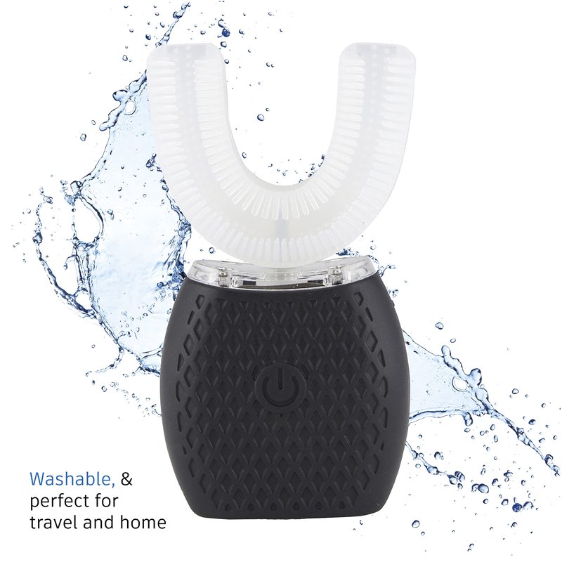 Vivitar Whitening Toothbrush, Ultrasonic U-Shaped Electric Toothbrush for Adults, Automatic, Rechargeable, Washable, and Perfect for Travel and Home Use with 360° Whole Mouth Cleaning and 4 Modes