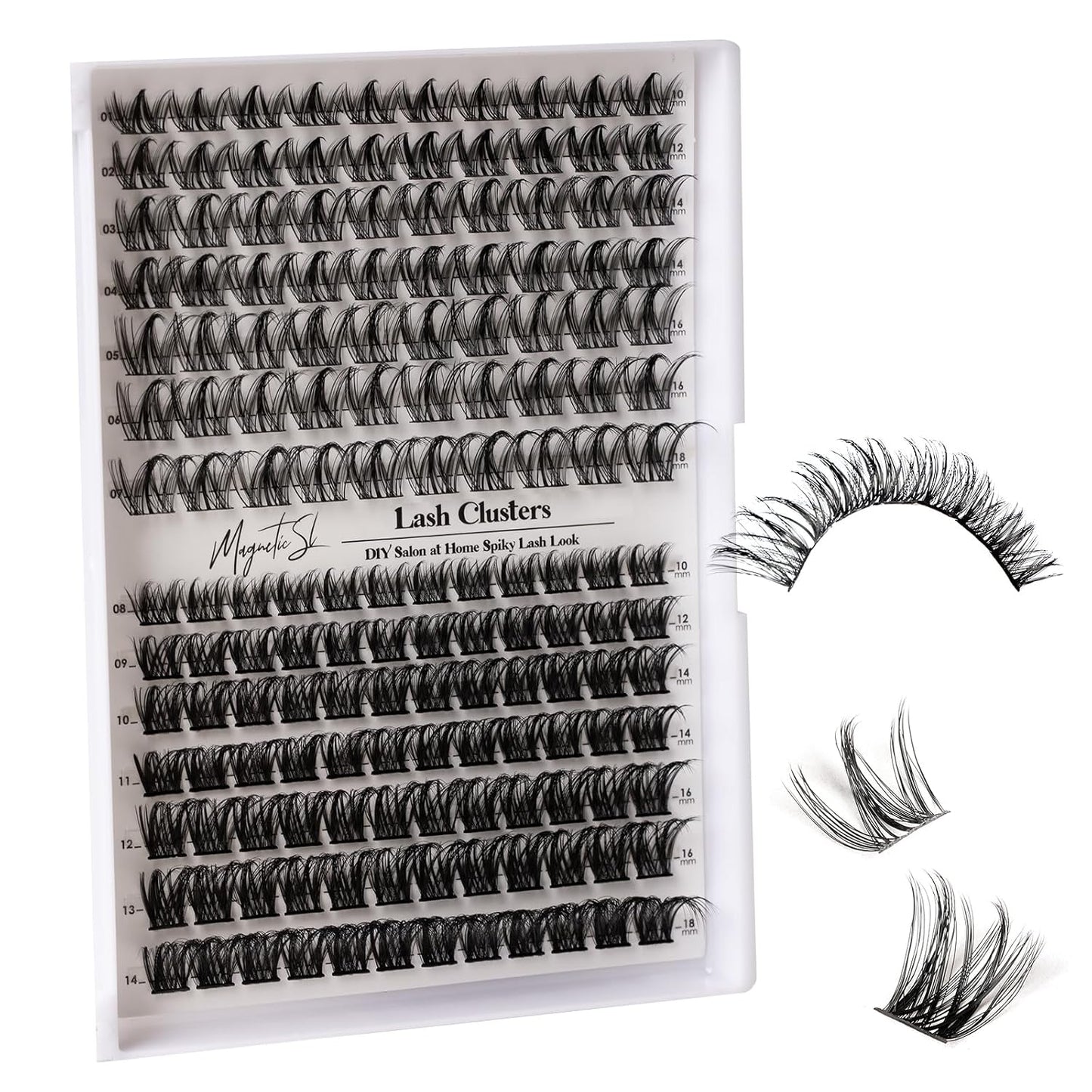 Lash Clusters - 480 Multi-Style False Eyelash Extensions | 10-20mm Thick 60D-100D for DIY Beginners