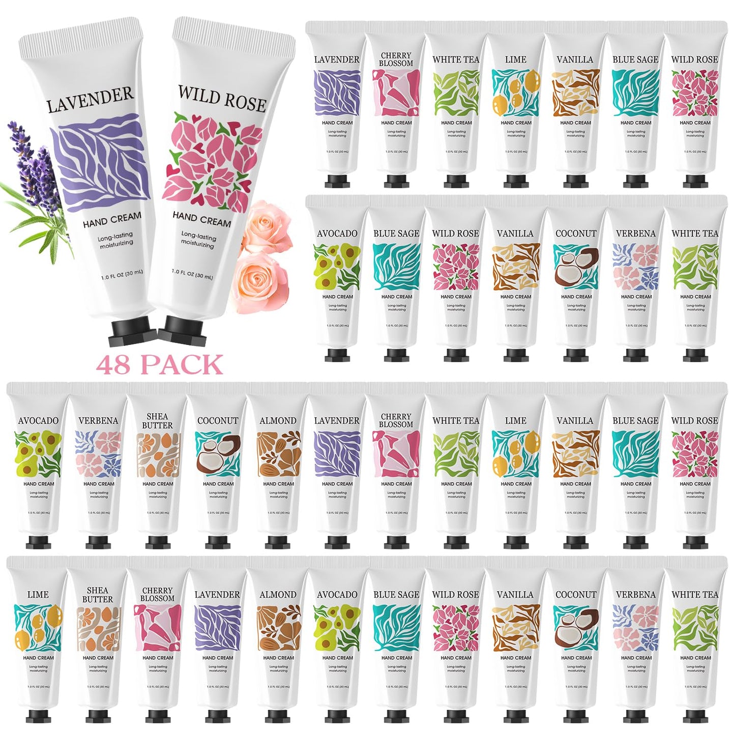 Hand Cream Set for Women - 12 Pack Travel Size Moisturizing Lotion | Ideal Bridesmaid Gifts & Party Favors