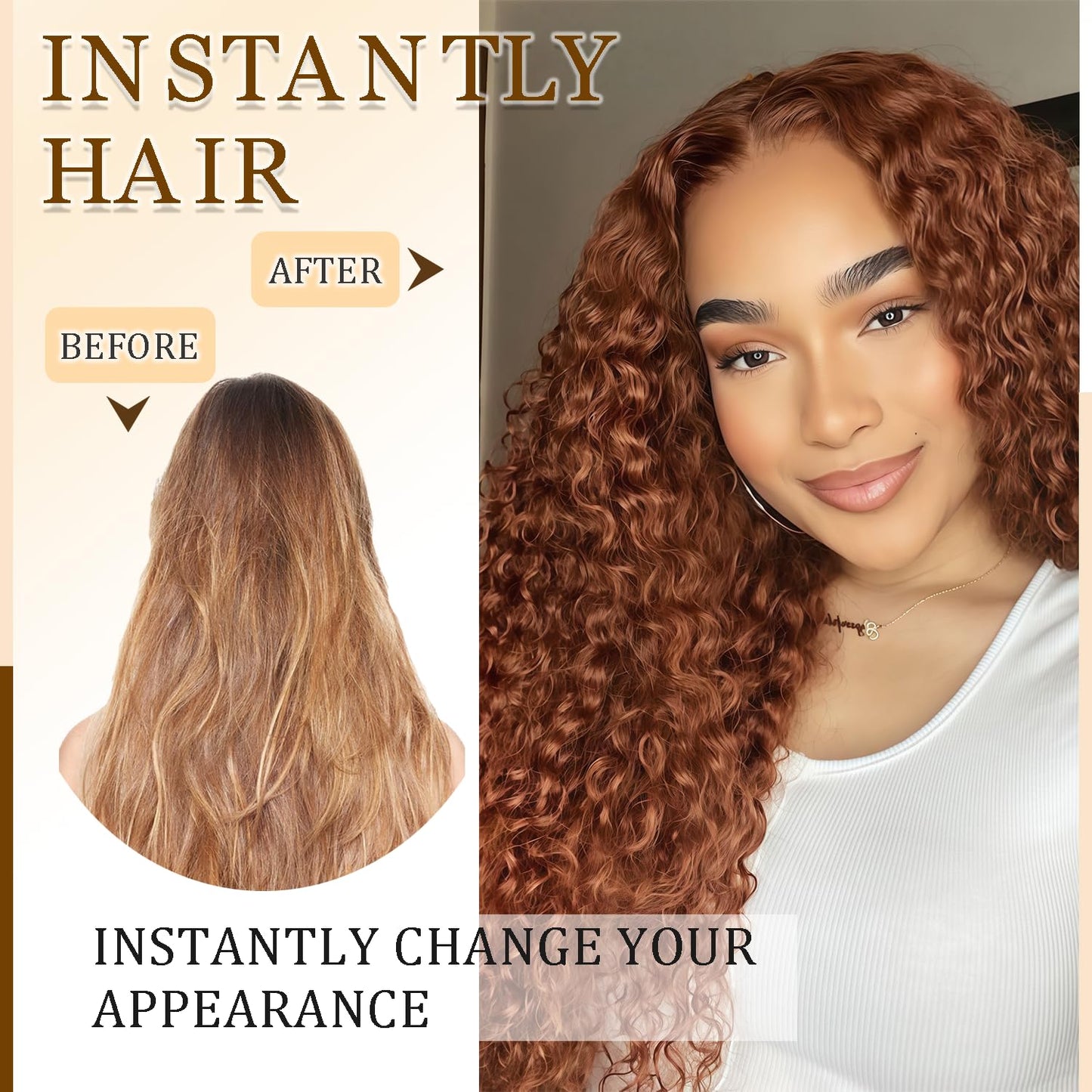 #30 Brown Clip in Hair Extensions Real Human Hair, 26 Inch 120g/7Pcs,Full Shine Remy Human Hair,Light Brown Deep Wave Clip ins Brazilian Virgin Human Hair Extensions