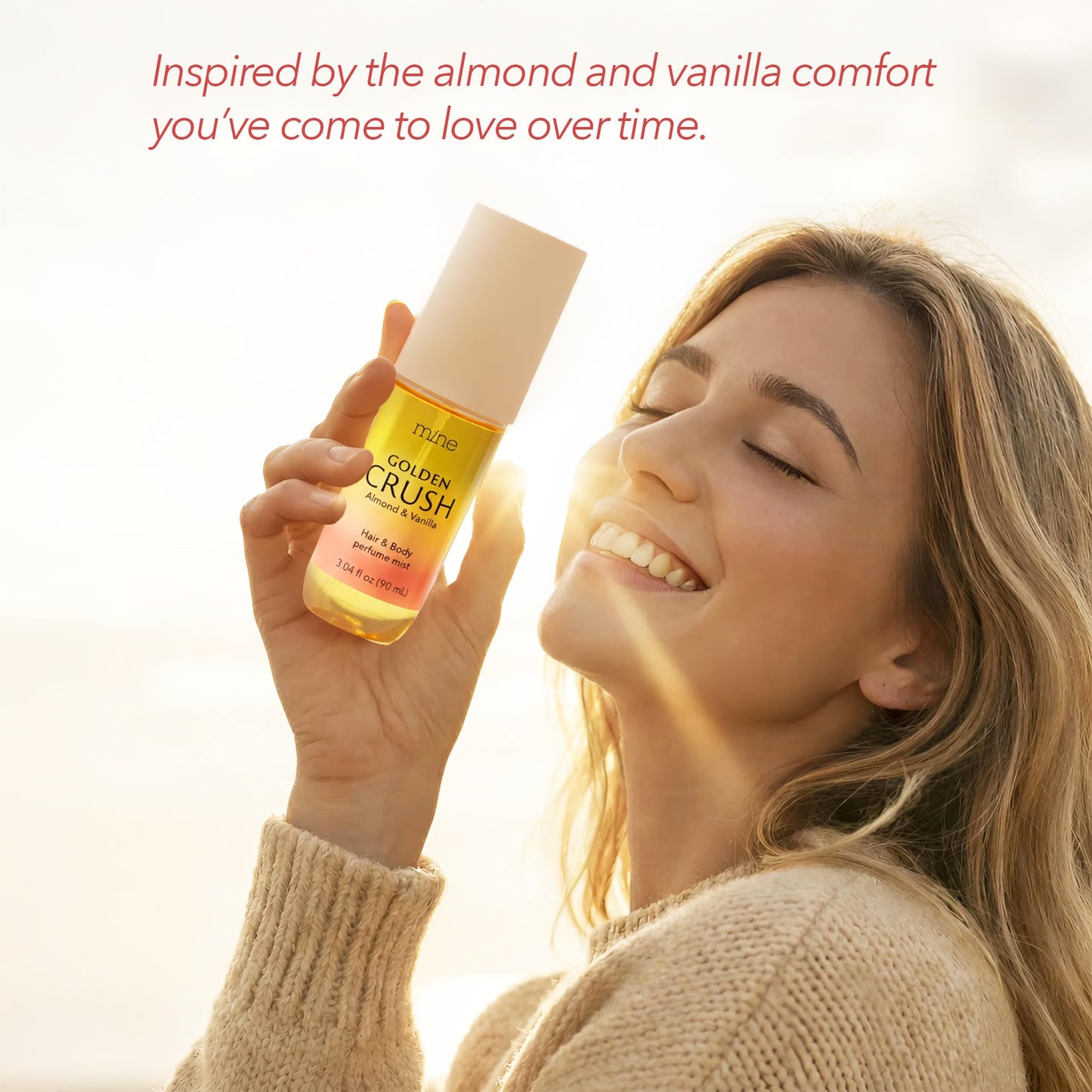Golden Crush Hair & Body Mist — Warm Gourmand Vanilla, Pistachio & Salted Caramel | Alcohol-Free, Hair-Safe — 3.04 oz