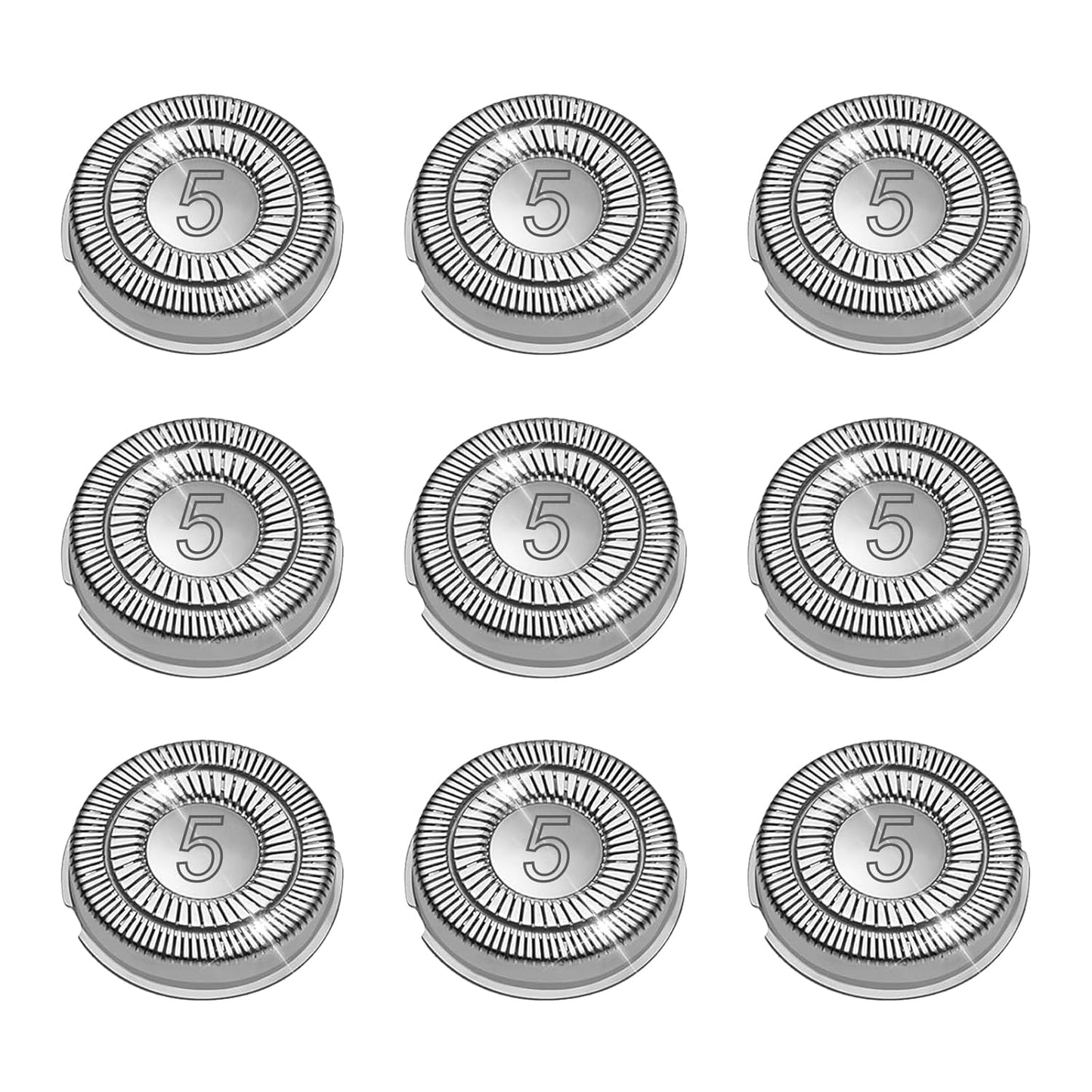 Philips Norelco SH50 Replacement Heads - 9 Pack Double Blades for Series 5000 Compatibility