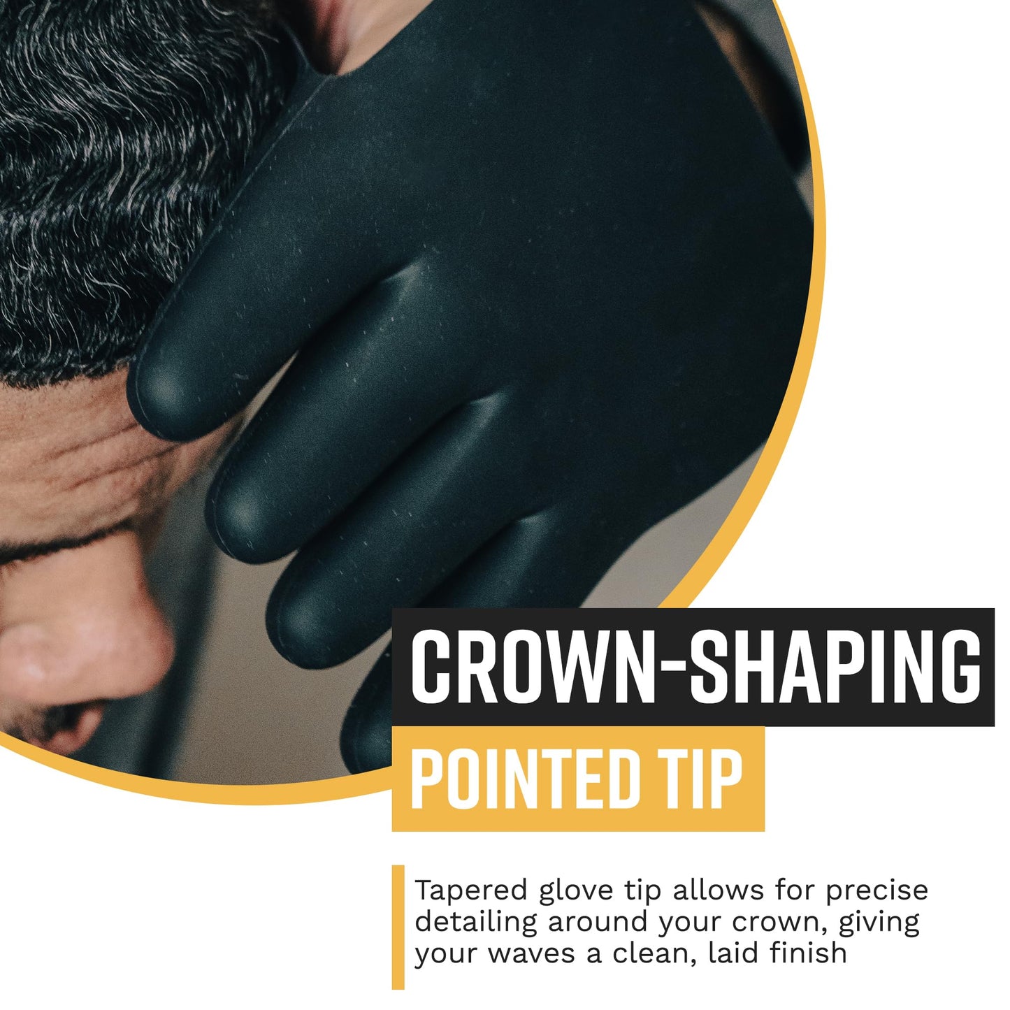 Nick Wavy Collection 360 Wave Lay Down Glove by The Cut Buddy – Professional Frizz Control & High-Gloss Finishing Tool, Textured Smoothing Surface, Ambidextrous Elastic Cuff, One Size Fits Most