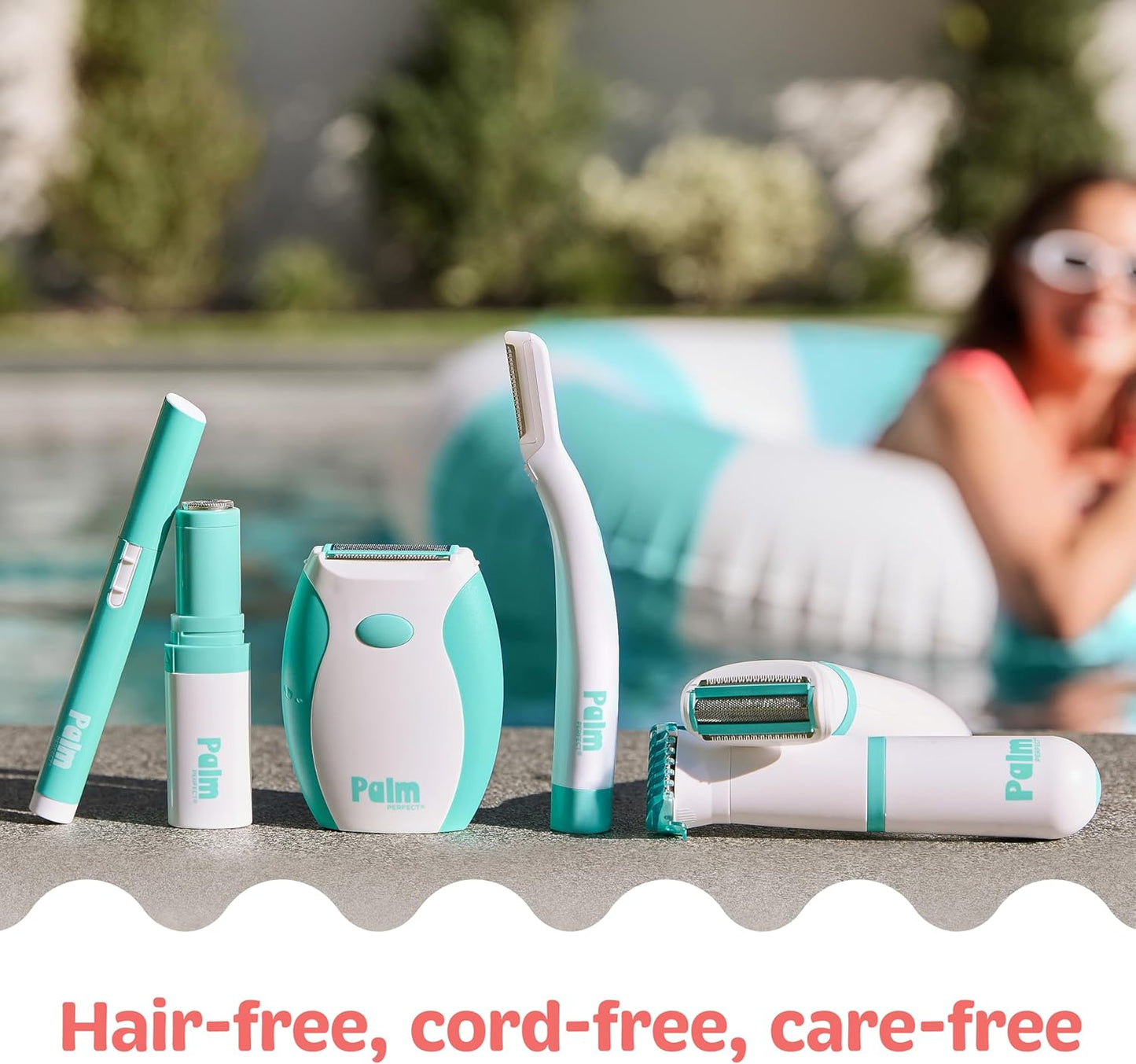 PalmPerfect Facial Hair Remover for Women - Portable Lipstick-Sized Shaver with LED Light | Painless Dual-Track Blade for Upper Lip, Cheeks, Forehead