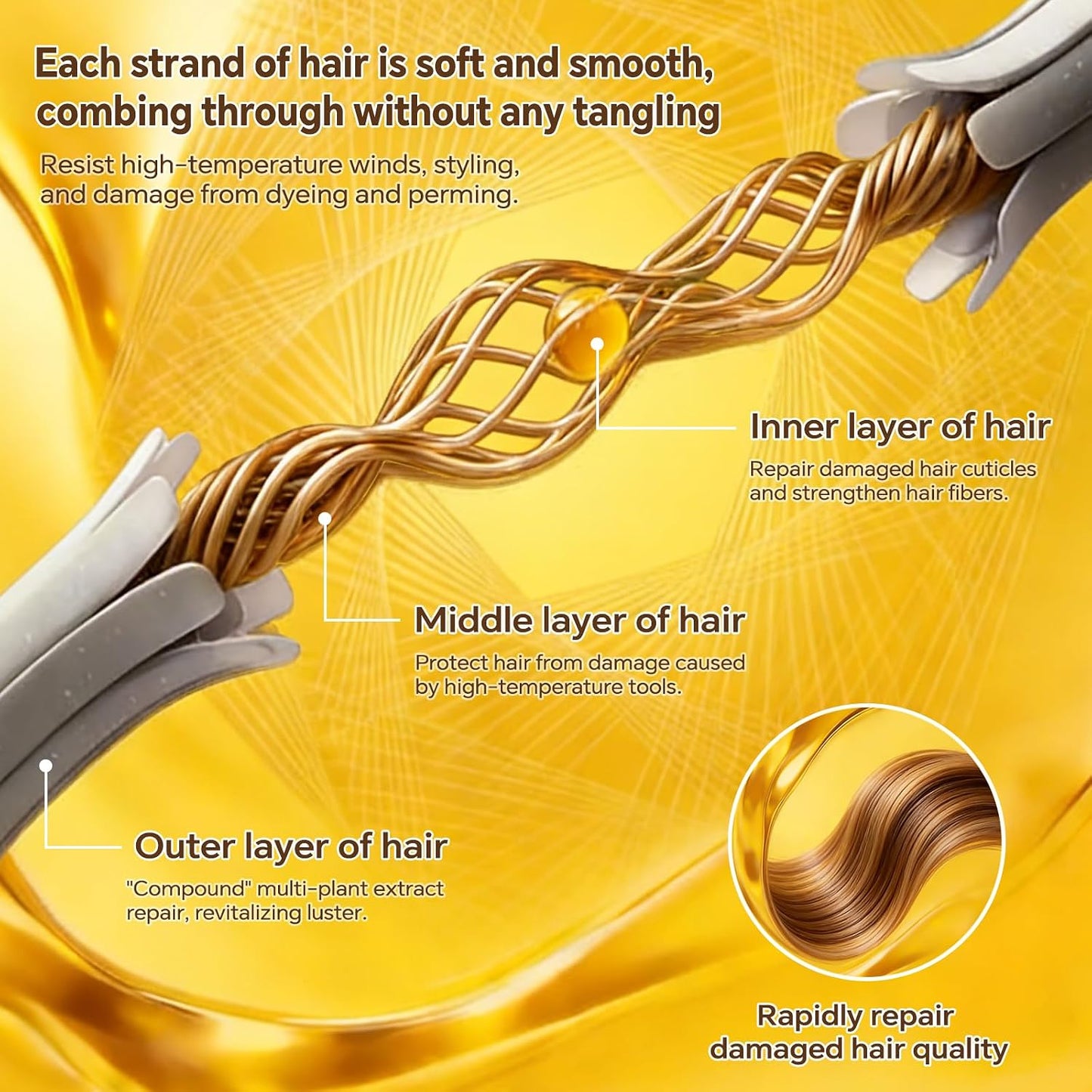 Luxury Moroccan Hair Oil - Hydrating Treatment for Dry, Frizzy Hair & Split Ends | 1000ml