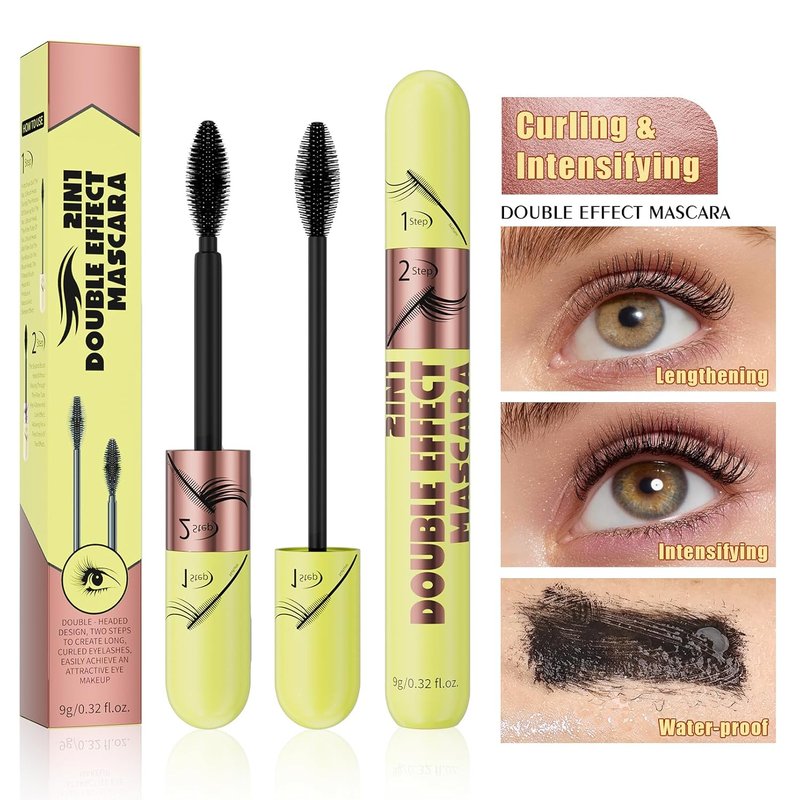 Black Tubing Mascara for Volume & Length - Waterproof, No Smudge Formula for Soft, Full Lashes