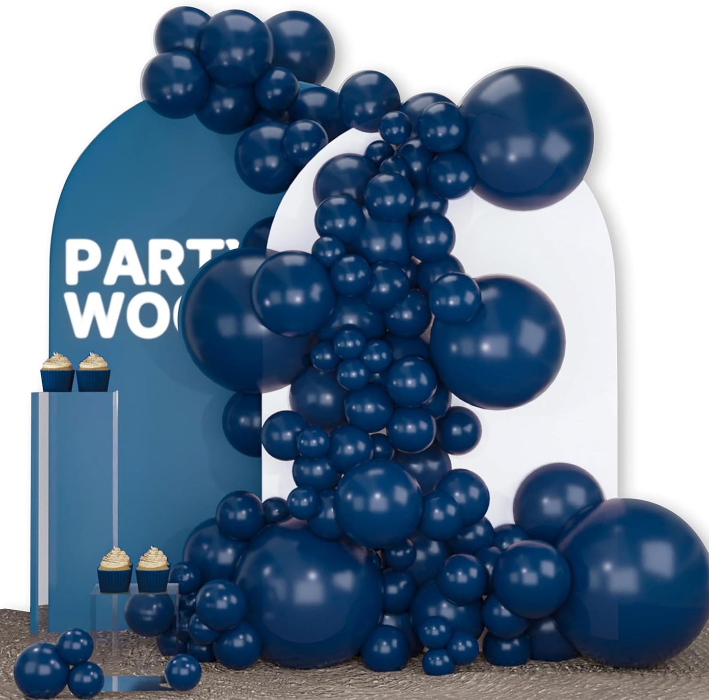 Black Balloon Arch Kit - 140 Pcs in 5-18 Inch Sizes for Baby Showers, Birthdays & Anniversaries | Elegant Black Decor