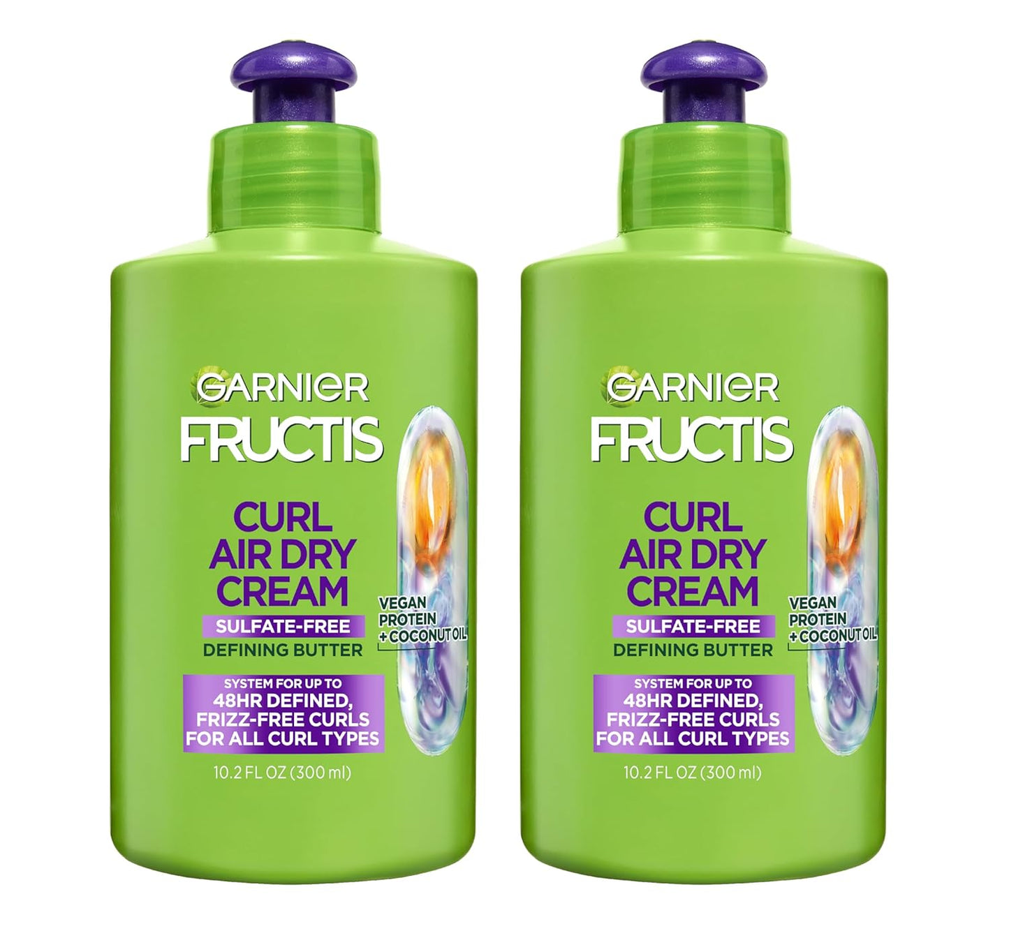 Curl Nourish Air Dry Cream - Sulfate-Free Leave-In Conditioner for Moisture & Frizz Control | 10.2 Fl Oz, Pack of 2