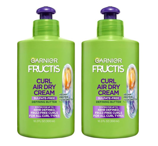 Curl Nourish Air Dry Cream - Sulfate-Free Leave-In Conditioner for Moisture & Frizz Control | 10.2 Fl Oz, Pack of 2