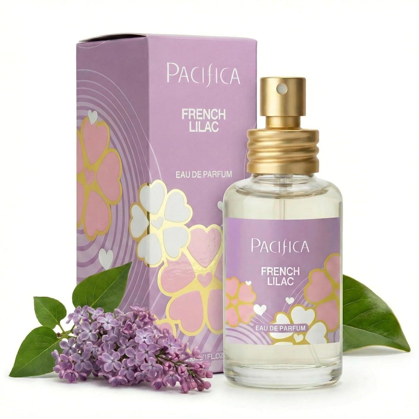 Pacifica French Lilac Spray Perfume - Vegan Floral Fragrance for Women | Fresh-Cut Lilac & Magnolia, 1 oz