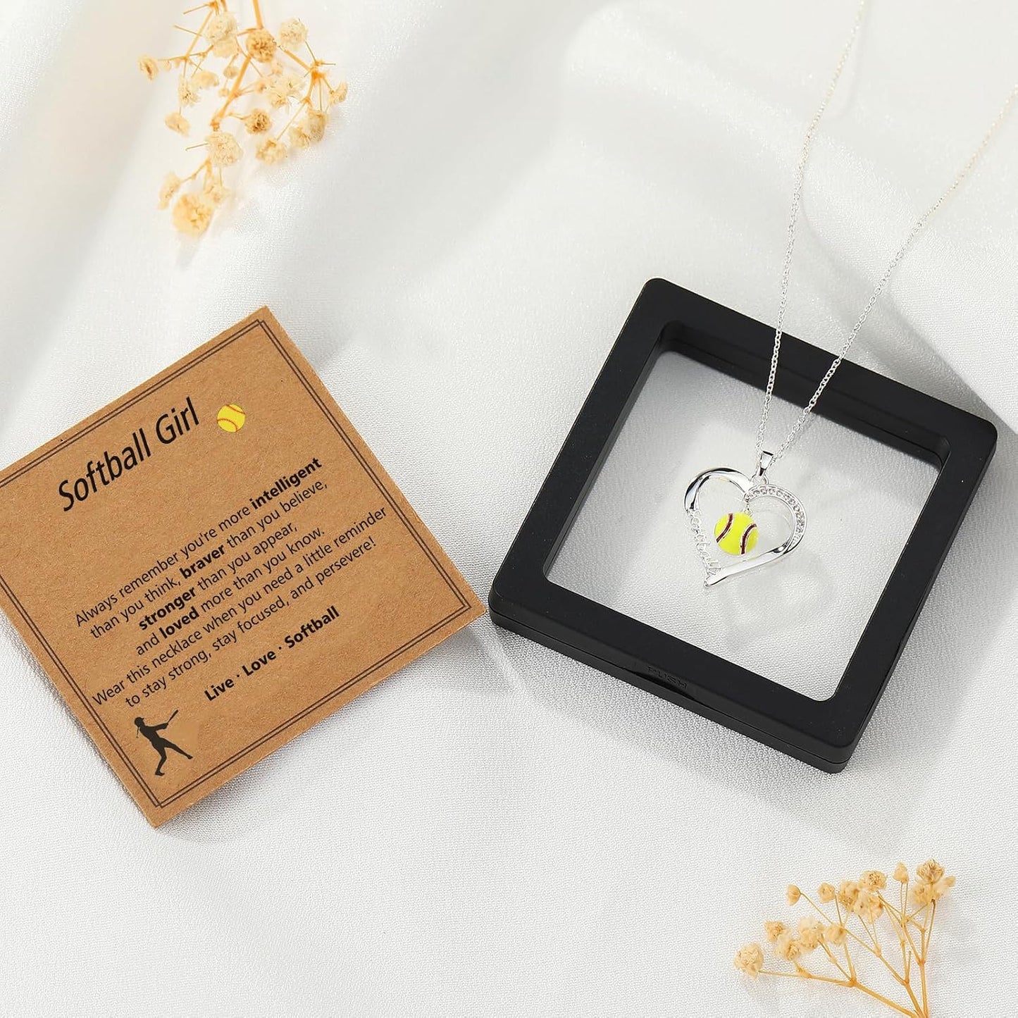 Sport Necklace for Girls - Volleyball, Softball, Basketball & Baseball Jewelry | 16-19 Inch Adjustable Gift