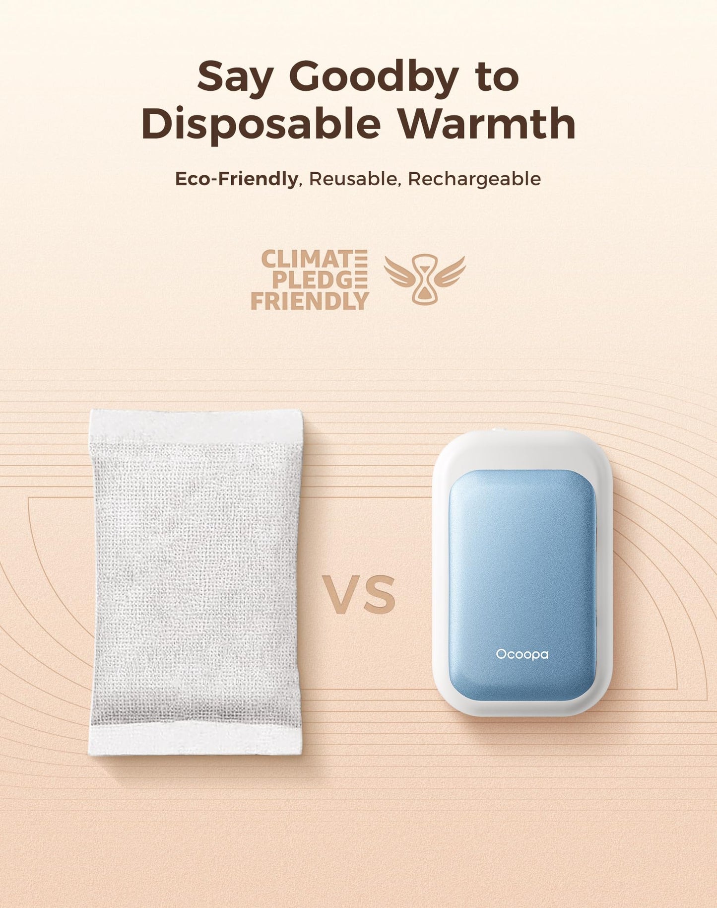 OCOOPA UT4 Young Rechargeable Hand Warmers 2 Pack, 0.6'' Slim Magnetic Design, Fits in Gloves & Pockets, UL Certified, Electric Hand Warmer, for Women, Winter Essentials
