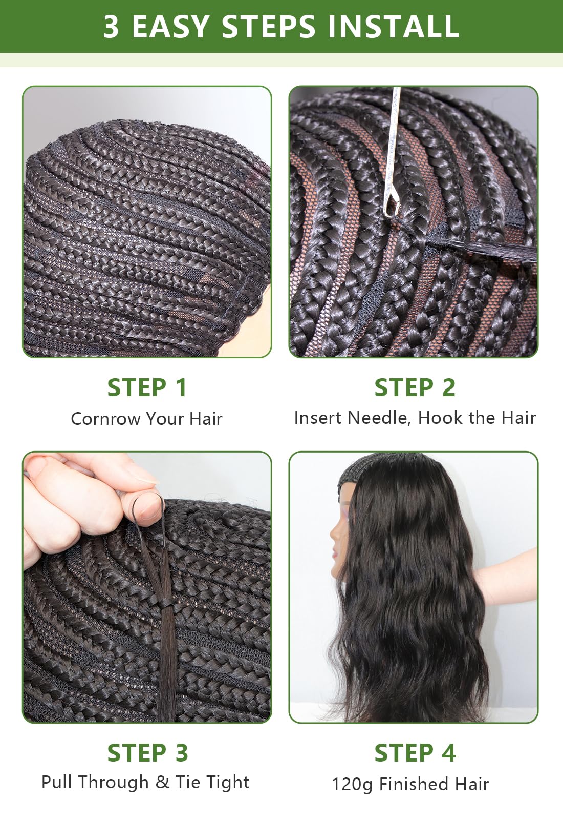 MLIP Crochet Hair for Black Women, Feather Crochet Human Hair, 14 16Inch 120g Burmese Body Wave, Knotless Pre-Separated, Quick Install Protective Style Lightweight Tangle-Free Reusable Natural Black