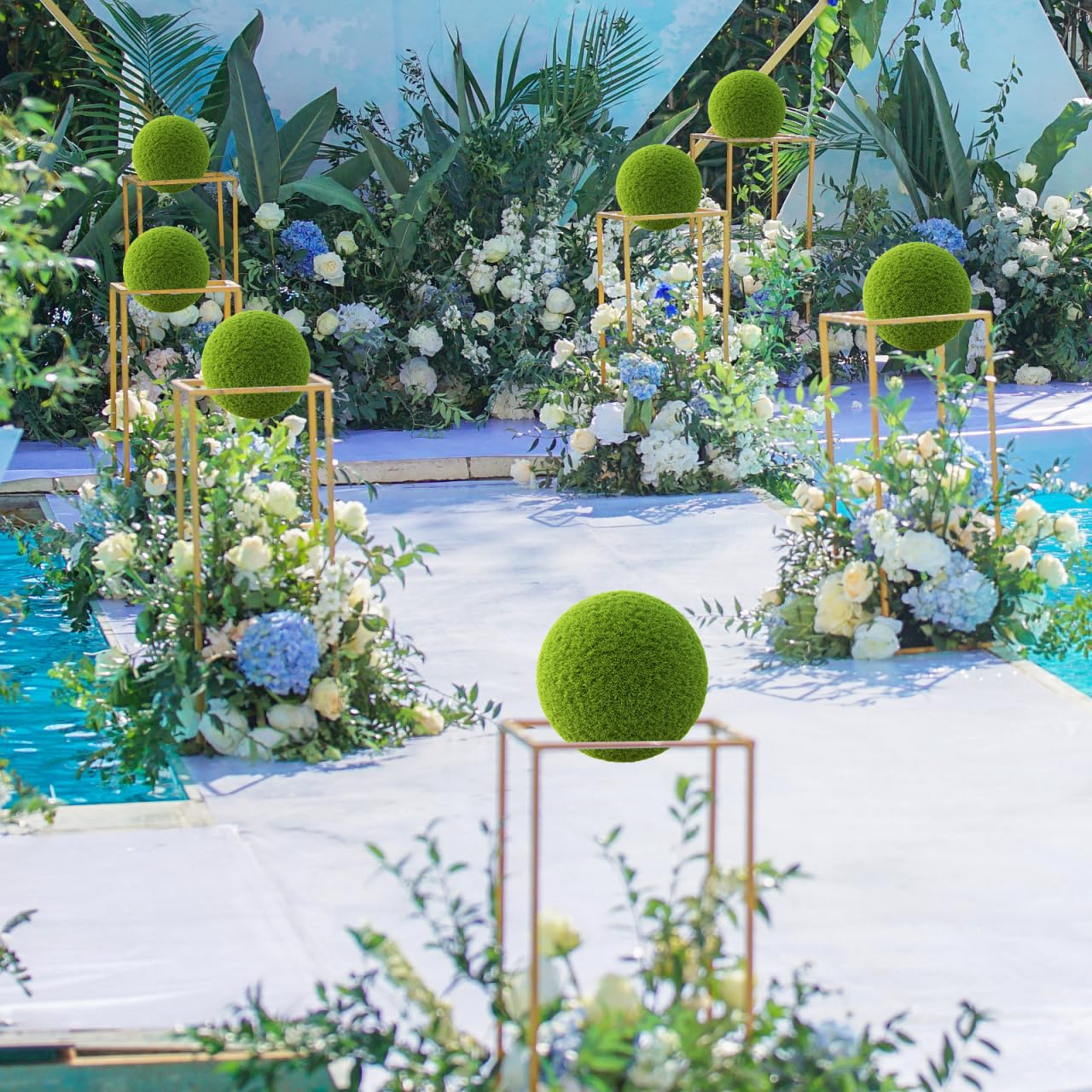Housoutil 4 Inch Topiary Ball Frame for Artificial Plant Ball Support, 6Pcs Floral Sphere Cage for Flower Arrangement, Plastic Faux Greenery Frame Holder for Hanging Garden Wedding Decor