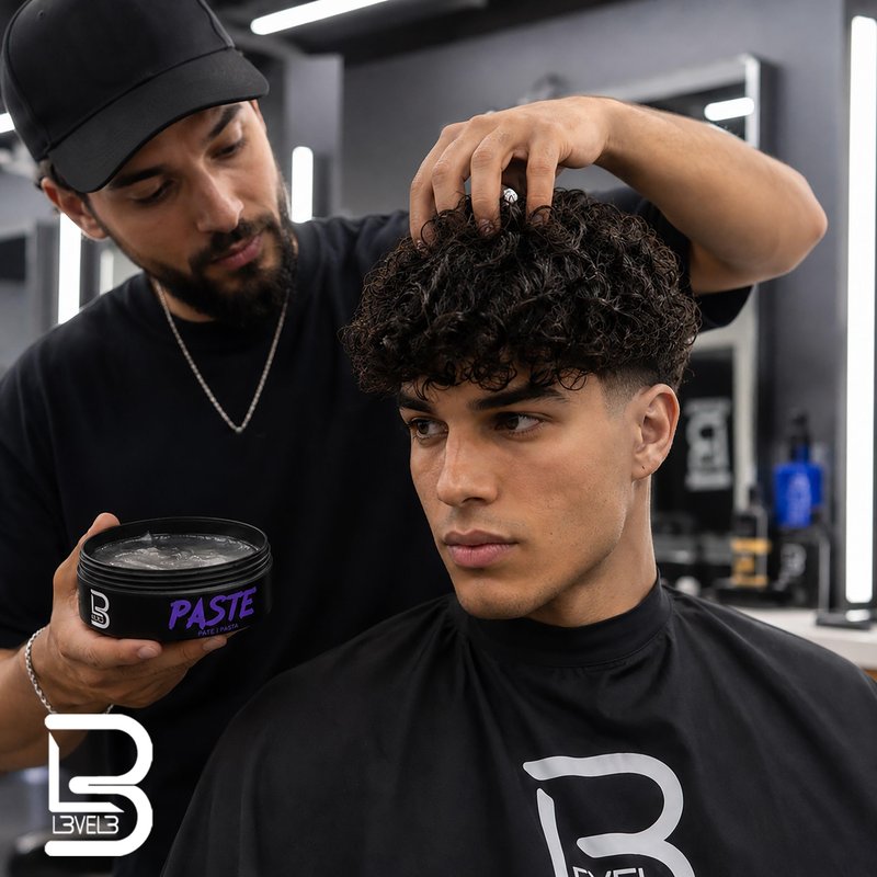 L3 - Level 3 Paste - Long-Lasting Hold - Improves Strength and Volume of Hair - Protects Against Hair Damage - Level Three Men Styling Product (Sample Powder Included, Paste)
