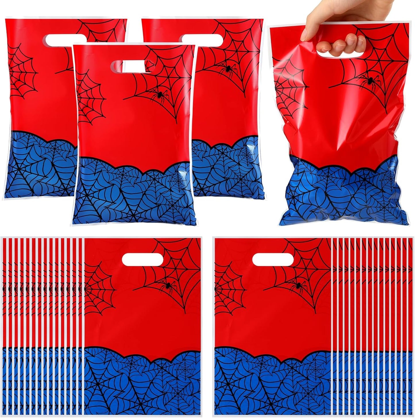 Spider Goodie Bags - 30 Pcs Cartoon Spider Candy Gift Bags | Birthday Party Supplies