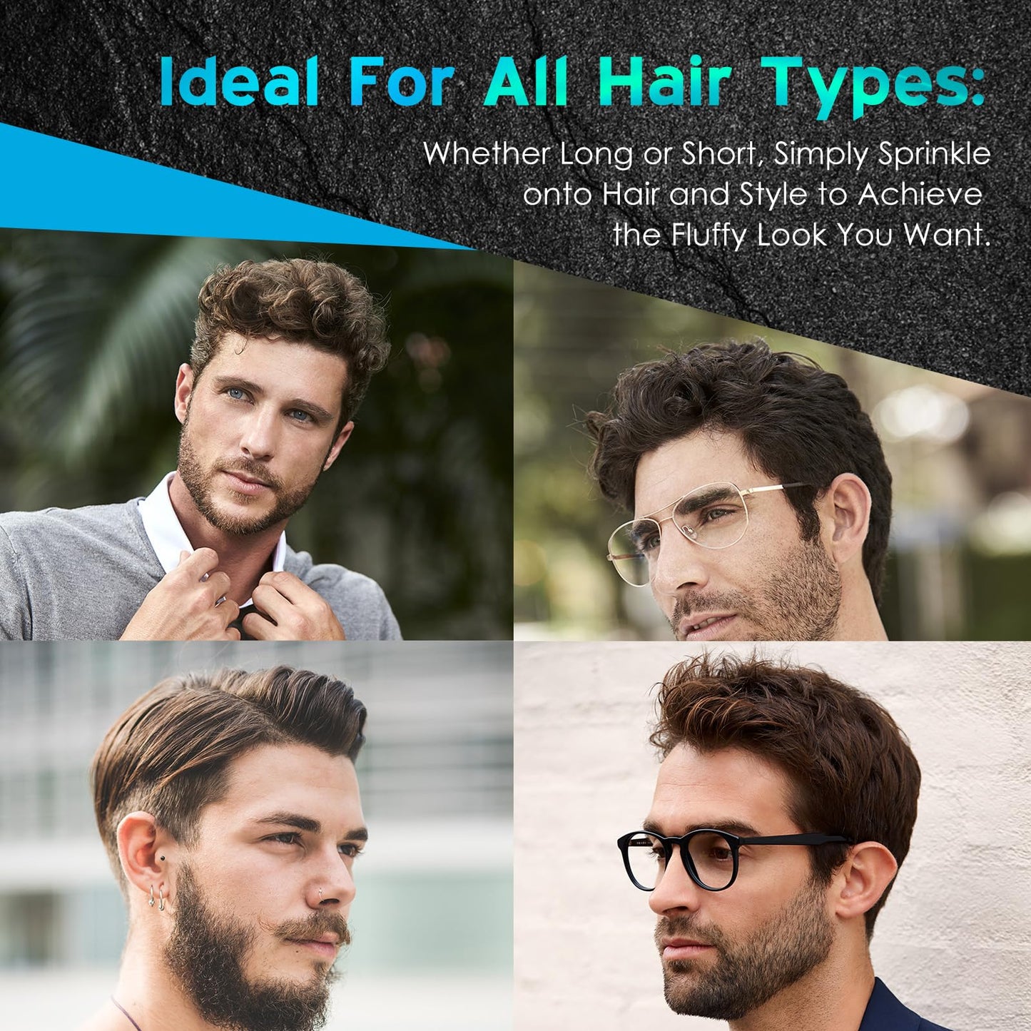 ABOUME Hair Styling Powder, Volumizing & Texture Powder for Men and Women & All Hair Types, All-Day Invisible Hold, Matte Finish and Non-Sticky (1pcs)