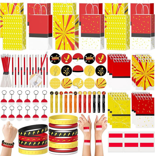 Cartoon Animation Party Favors Set - 84Pcs Birthday Decorations & Supplies | Bubble Wands, Stickers, Gift Bags & More