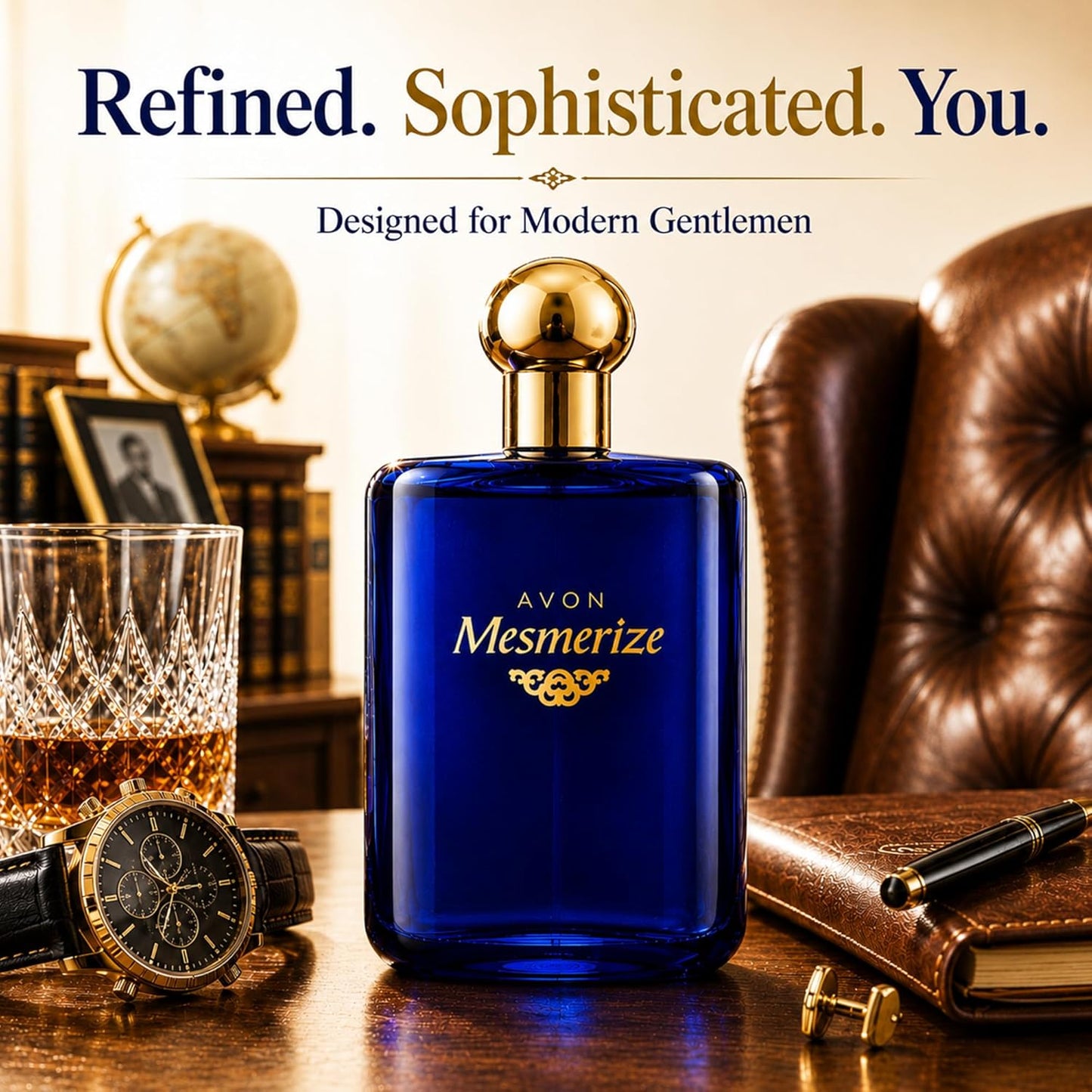 AVON Mesmerize Cologne Spray - Long-Lasting Men's Cologne with Sandalwood & Amber | 3.4 fl oz Travel Size