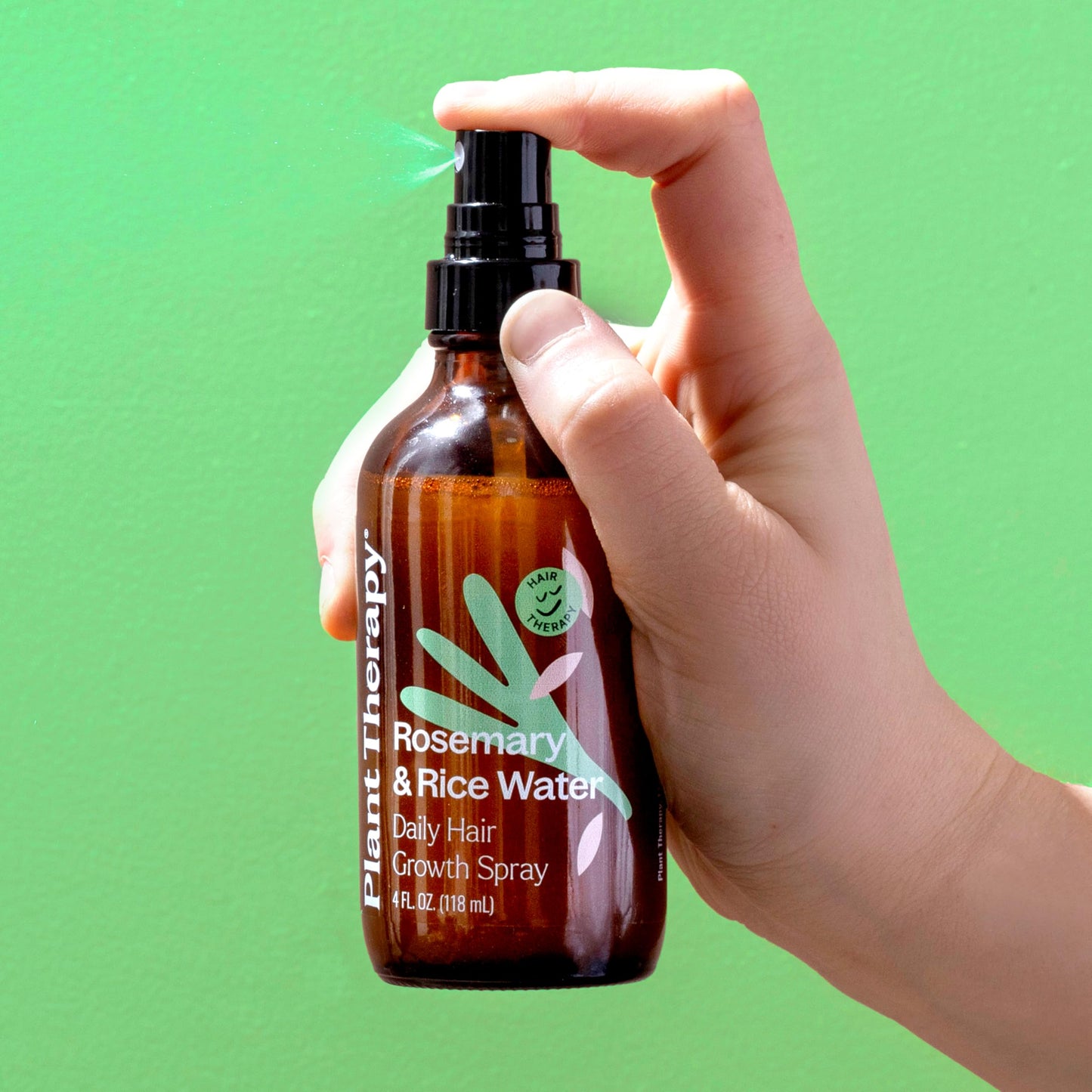 Plant Therapy Rosemary & Rice Water Spray 4 oz Daily Hair Growth Spray, Maximizes Natural Hair Growth, Boosts Strength & Elasticity, Adds Volume & Shine