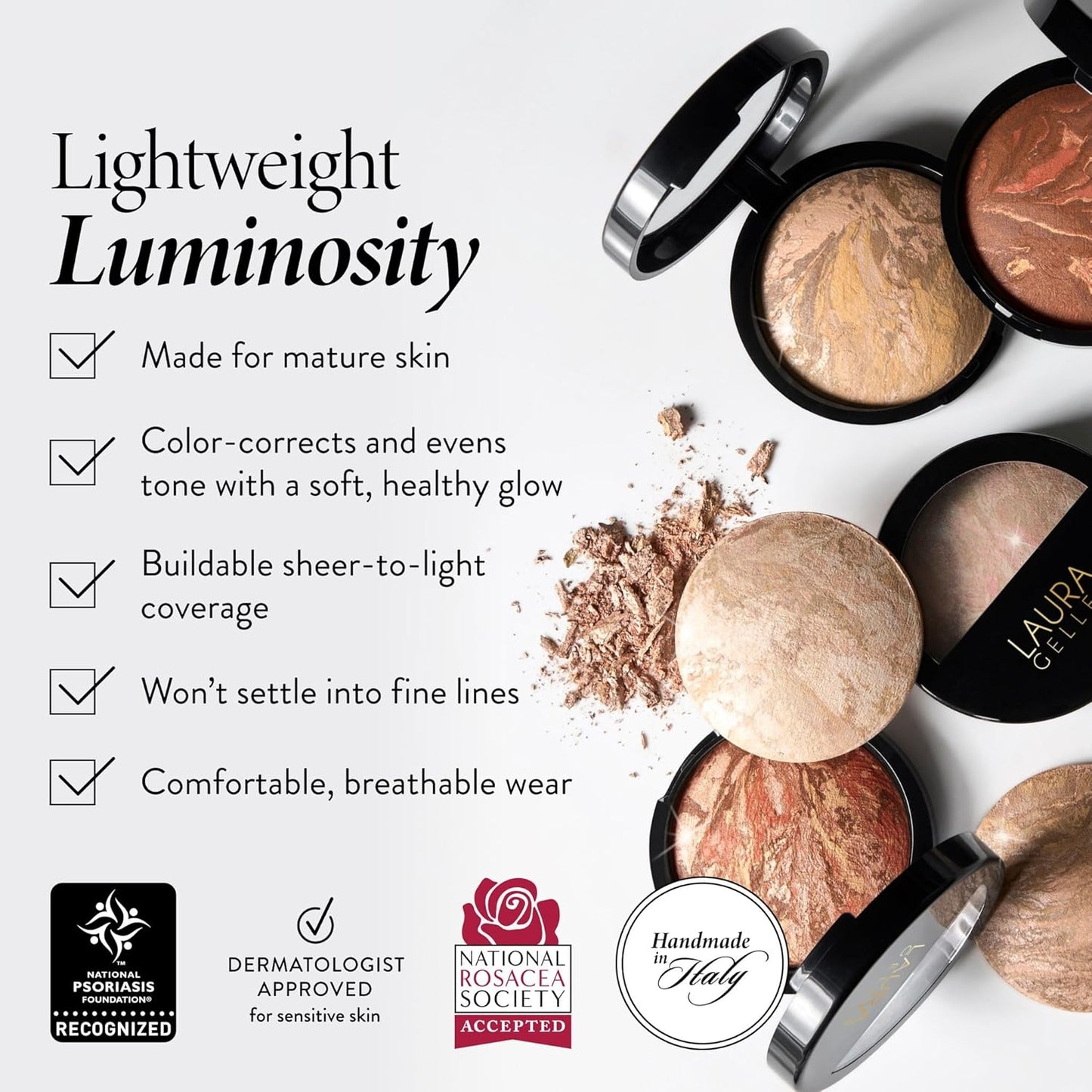 Laura Geller Baked Balance-N-Glow Foundation - Illuminating, Buildable Sheer to Light Coverage | Fair Shade