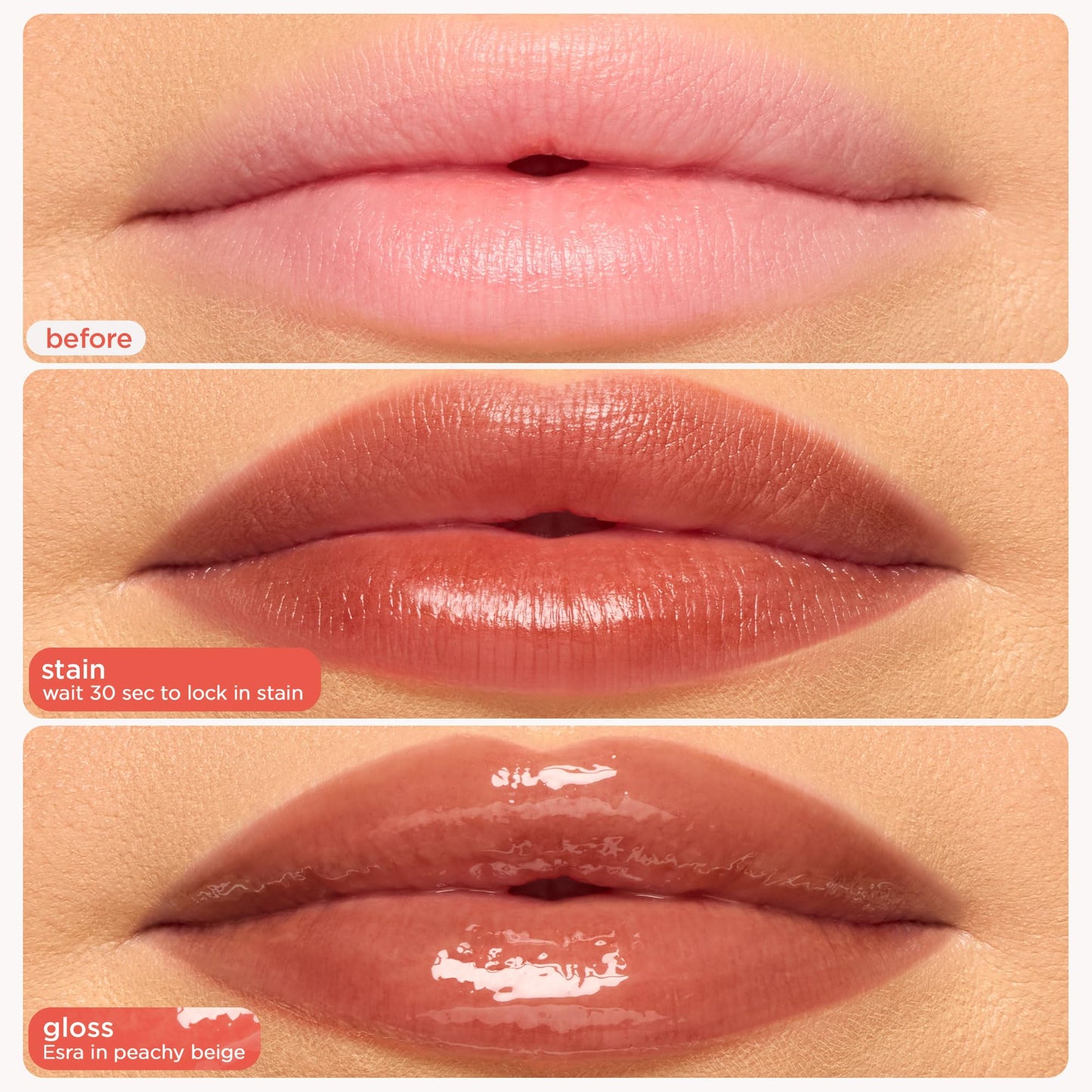 tarte maracuja juicy lip tattoo – Transfer Proof Lip Stain Tint & Nourishing Gloss Combo, 2 in 1 Lipgloss Makeup with Hyaluronic Acid and Vitamin E, Vegan & Cruelty-Free, full size, honeysuckle