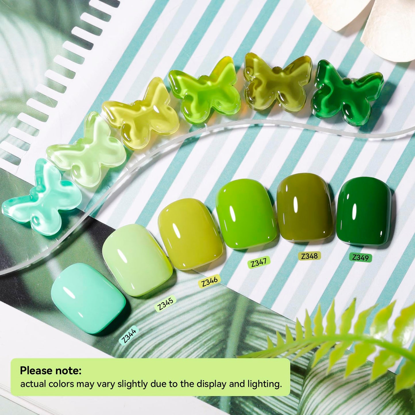 Nailshion Green Nail Polish, Spring Summer Olive Teal Natural Green Shade Natural Nail Polishes for Fingernails&Toenails, Quick Dry, Non Gel, Rich in Castor Oil, Nail Art DIY at Home St. Patrick's Day
