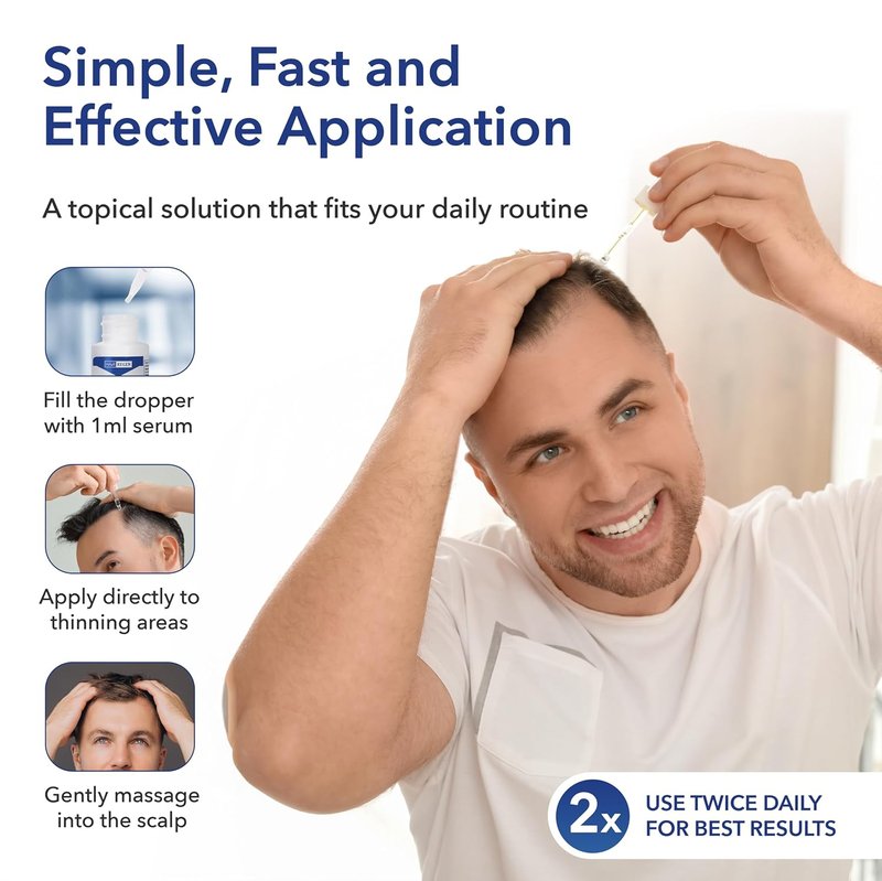 Minoxidil for Men 5% - Advanced Hair Regrowth Treatment - 6-Month Supply Kit for Hair Loss
