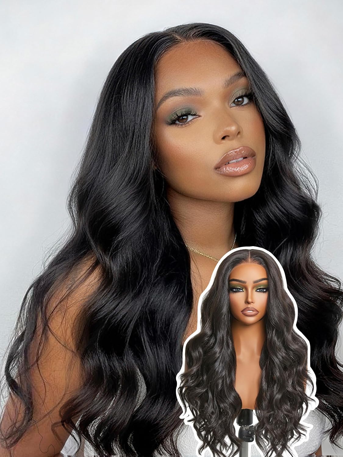 Veralux™ Blend Human Hair Wig - Loose Body Wave, Curly Style | 12 Inch Highlight Brown Lace Front for Black Women