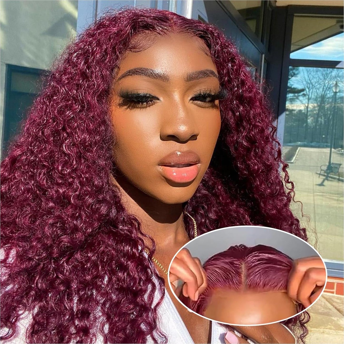 Curly Bob Wig - 200% Density Deep Wave Human Hair | 5x5 HD Lace Closure, 18 Inch, Black for Women