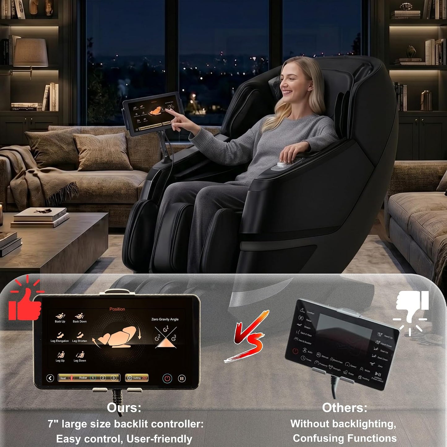 MassaMAX 4D Massage Chair - Full Body Recliner with OTA Cloud Tech, 27 Auto Modes | AI Voice Control, Zero Gravity, Heating