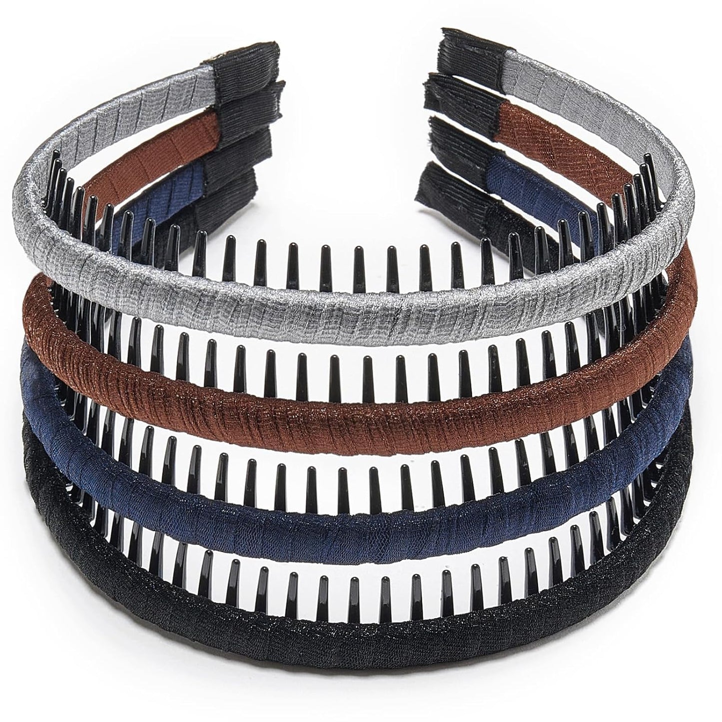 Multicolor Protection Resin Hair Comb & Headband Set - 4 Stylish Colors for Women