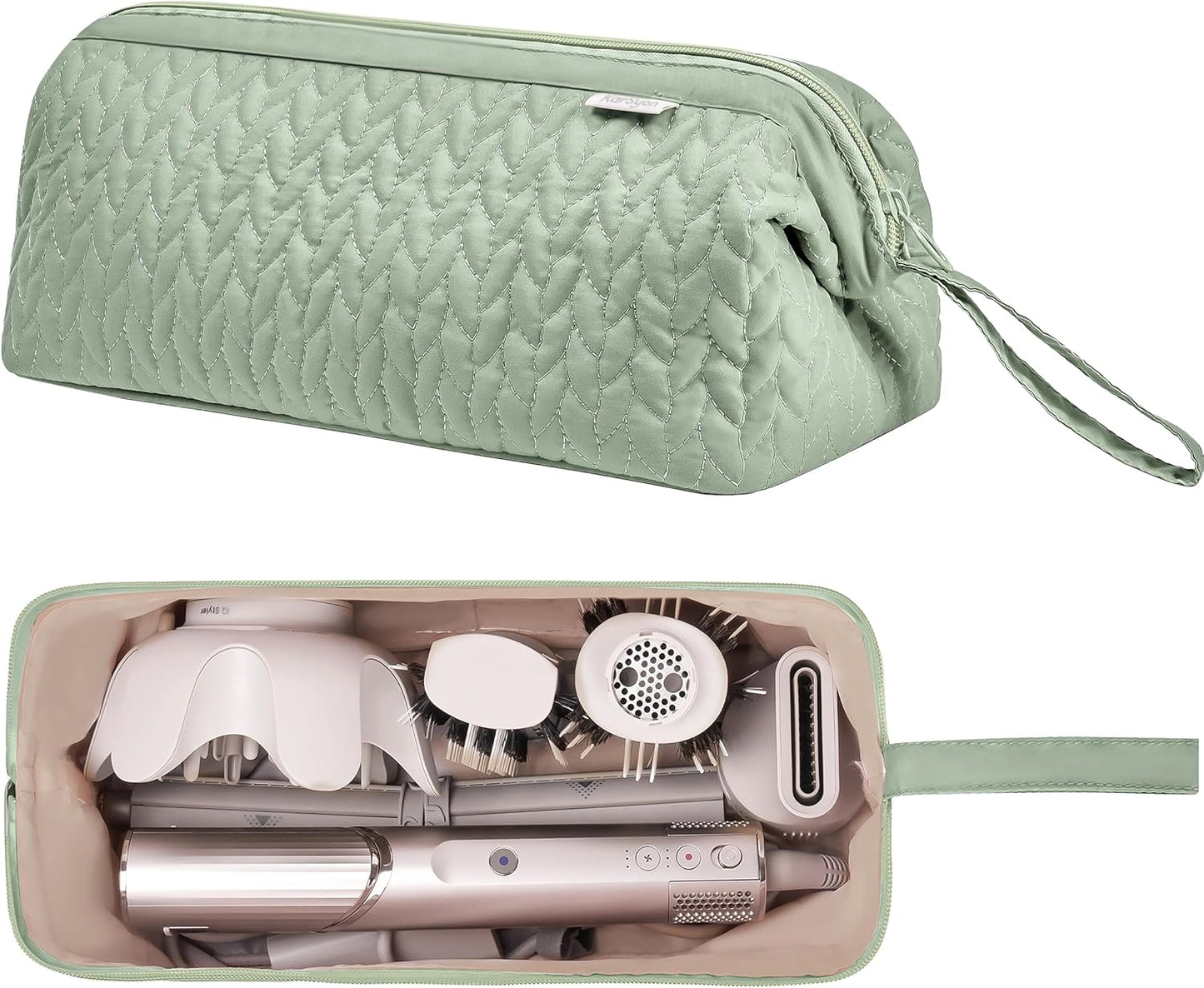 Dyson Airwrap Hair Dryer Case - Shark Flex Style Travel Organizer | Beige