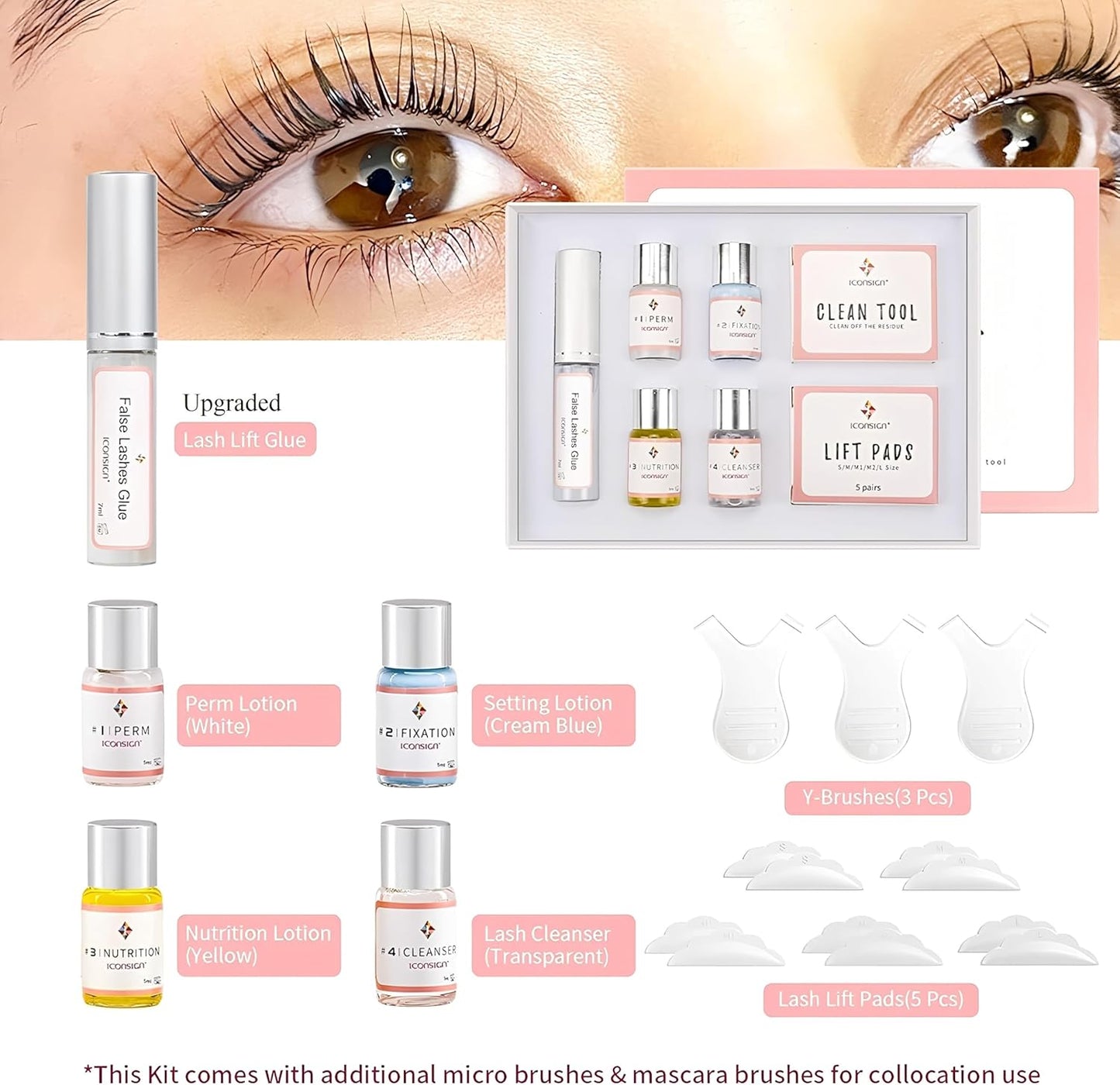 Lash Lift Kit - Professional Semi-Permanent Eyelash Curling Perm with Shields, Gel Pads & Brushes | Salon Quality