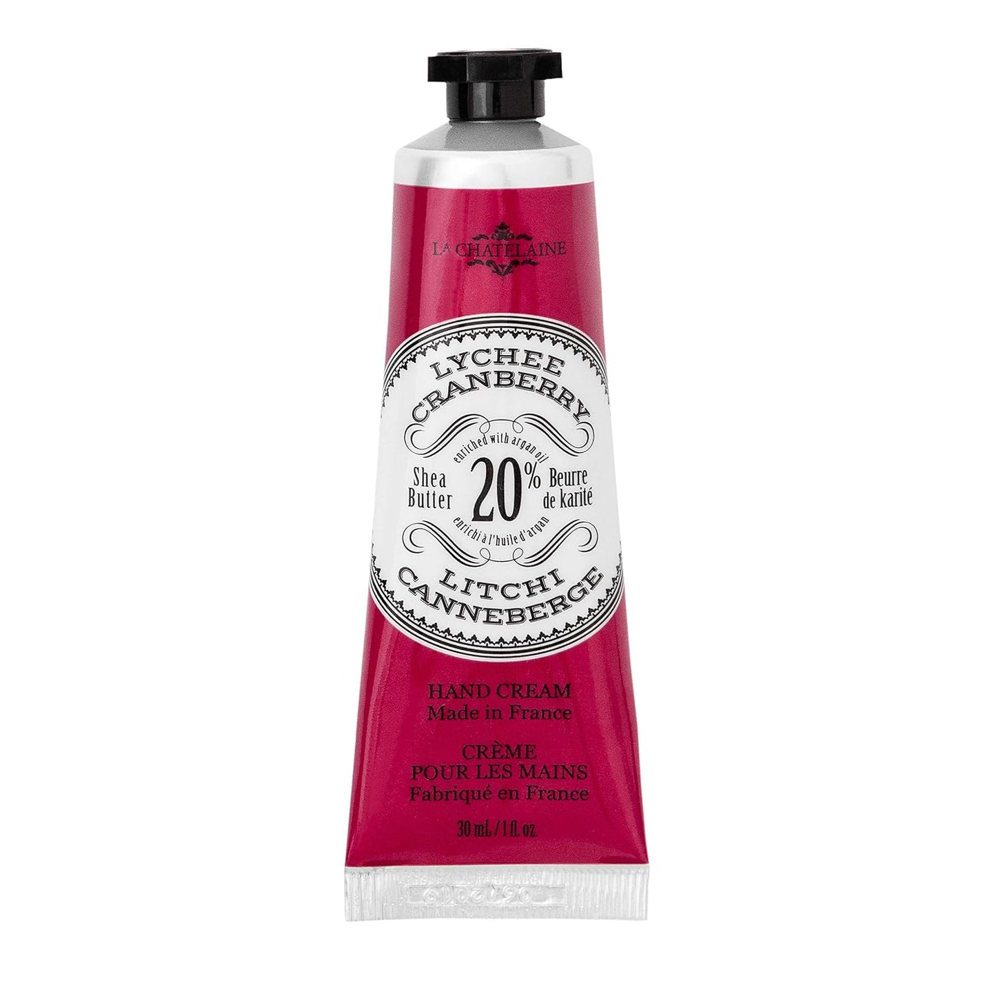 La Chatelaine Shea Butter Hand Cream - Organic Argan Oil, Moisturizing & Nourishing | Travel Size 1 oz/30ml - Amber Cashmere