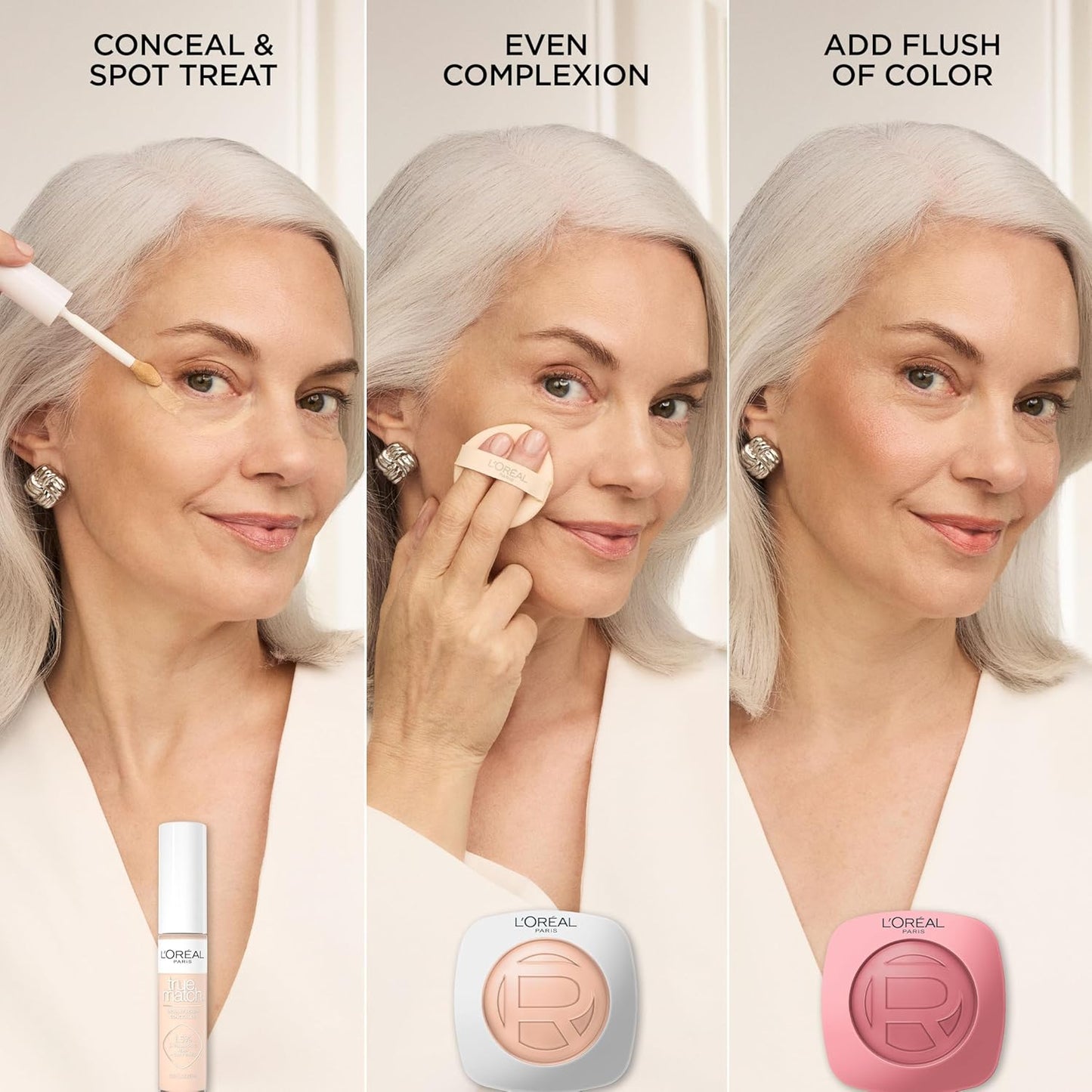 L'Oreal Paris True Match Hyaluron Tinted Balm Foundation - Light to Medium Radiant Coverage, Minimizes Wrinkles | Neutral Deep 10