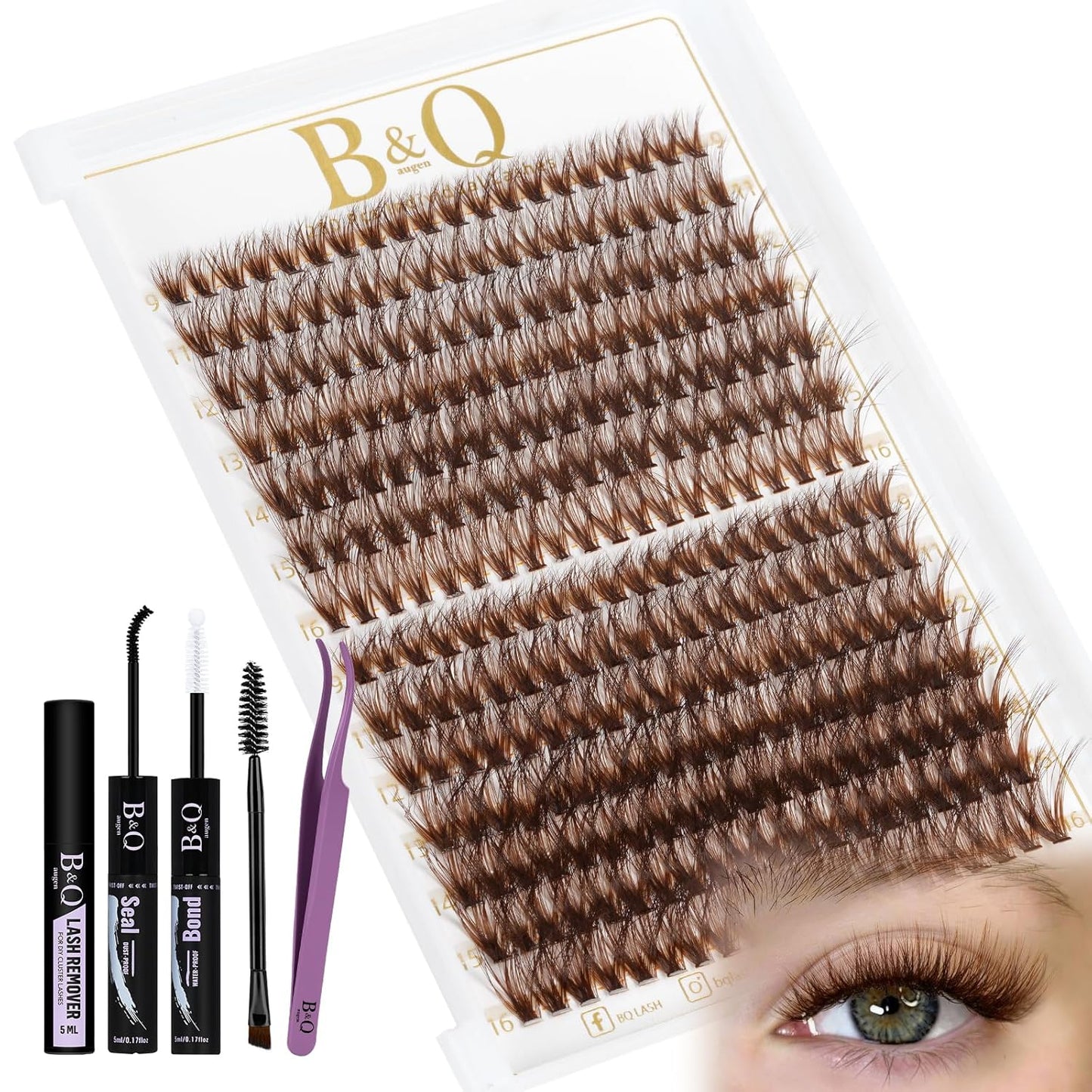 Lash Clusters 280PCS - Natural Wispy Eyelash Extensions 9-16mm | Soft Thin Band for DIY Comfort