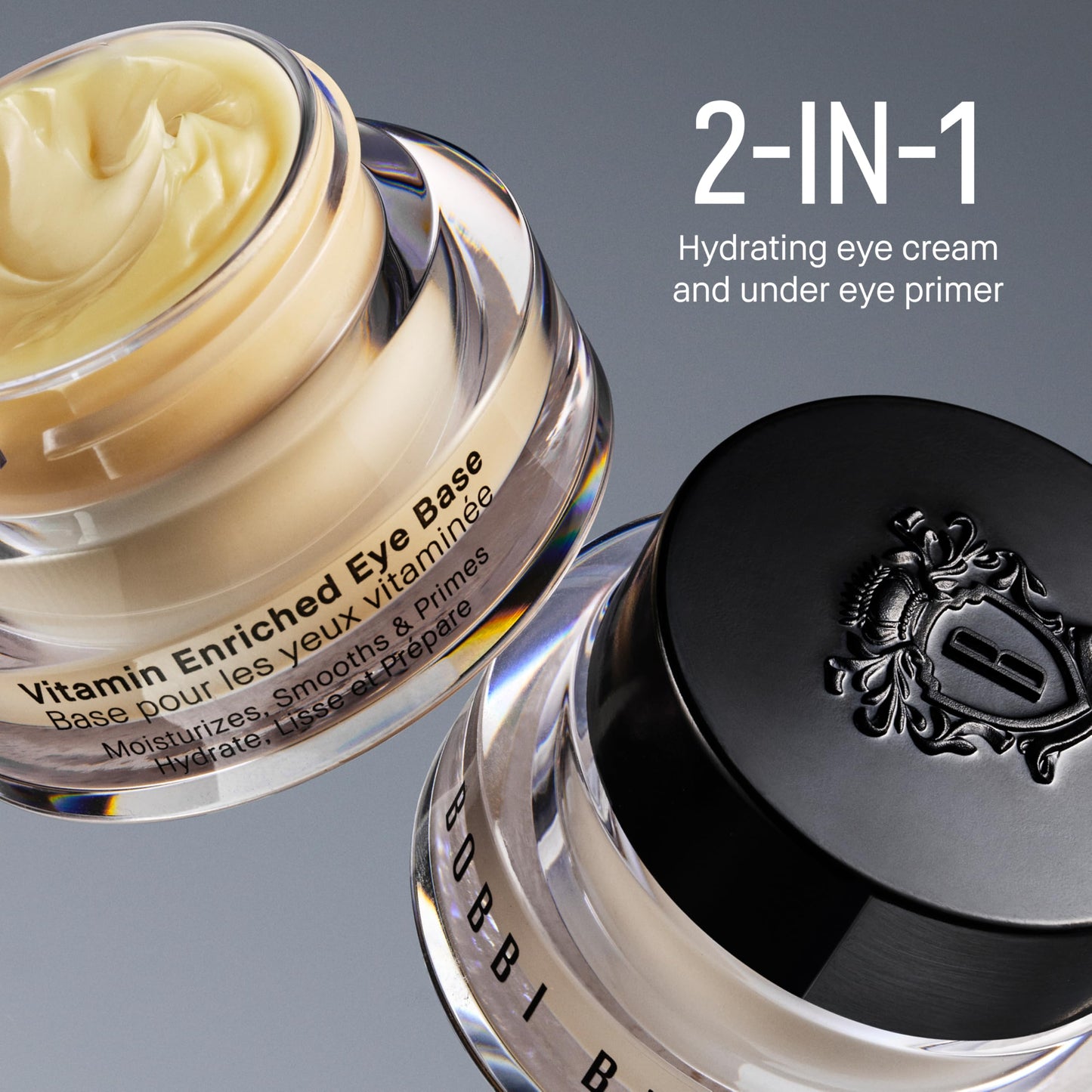 Bobbi Brown Vitamin Enriched Eye Base | 2-in-1 Hydrating Under-Eye Cream & Primer | Hyaluronic Acid, Shea Butter, & Vitamin C, 0.5 Fl Oz