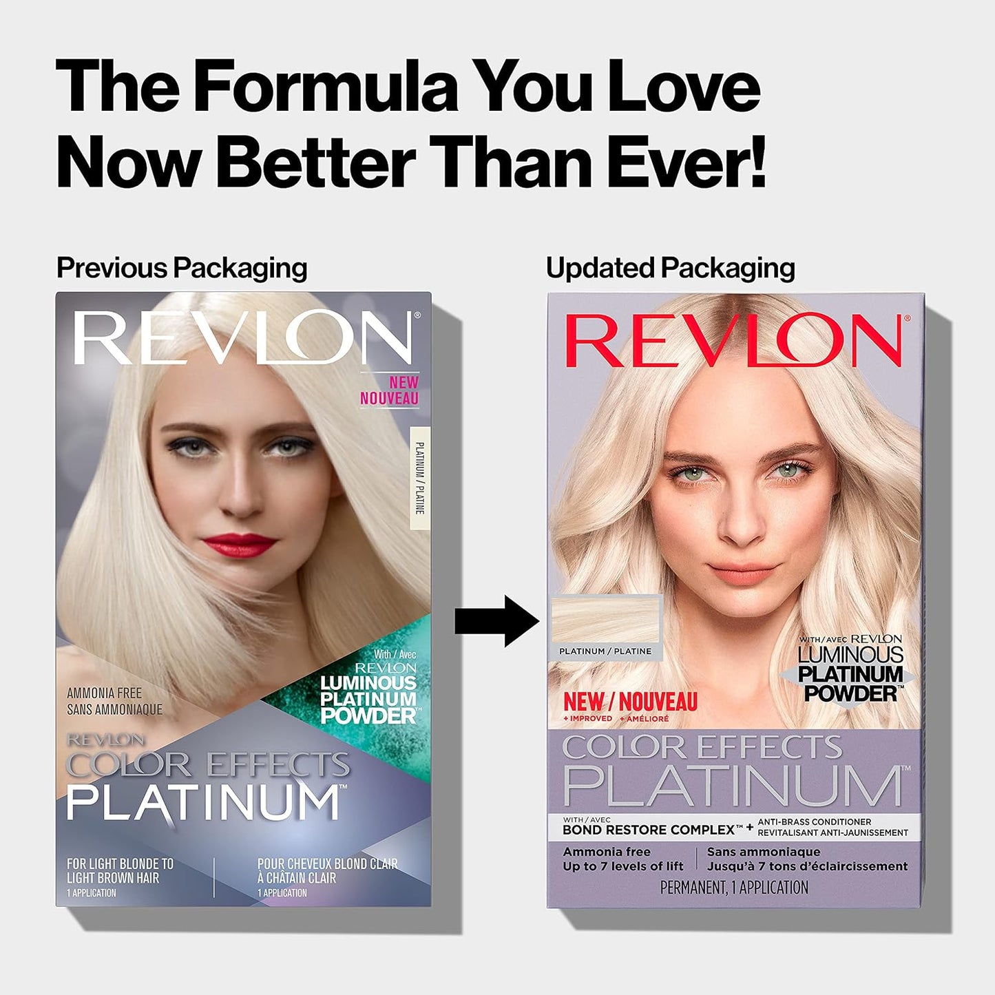 Revlon Color Effects Permanent Highlighting Kit - Ammonia & Paraben Free Hair Dye, 60 Platinum, 8 Oz