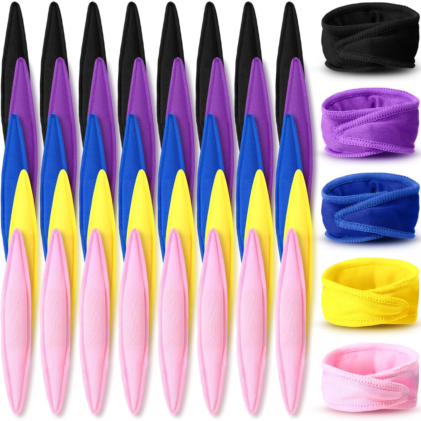 Soft Curlers Hair Rollers - 40 Pieces Heatless Satin Pillow Rollers for Overnight Styling | Black