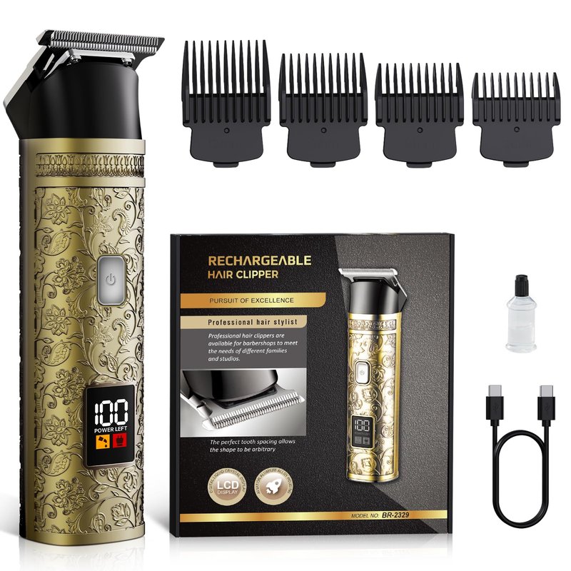 Ourcec Hair Clippers for Men Professional Mens Hair Clippers Zero Gapped Cordless Haircut Grooming Kit with LCD Display T Liners Shavers Edgers Clipper for Hair Cutting