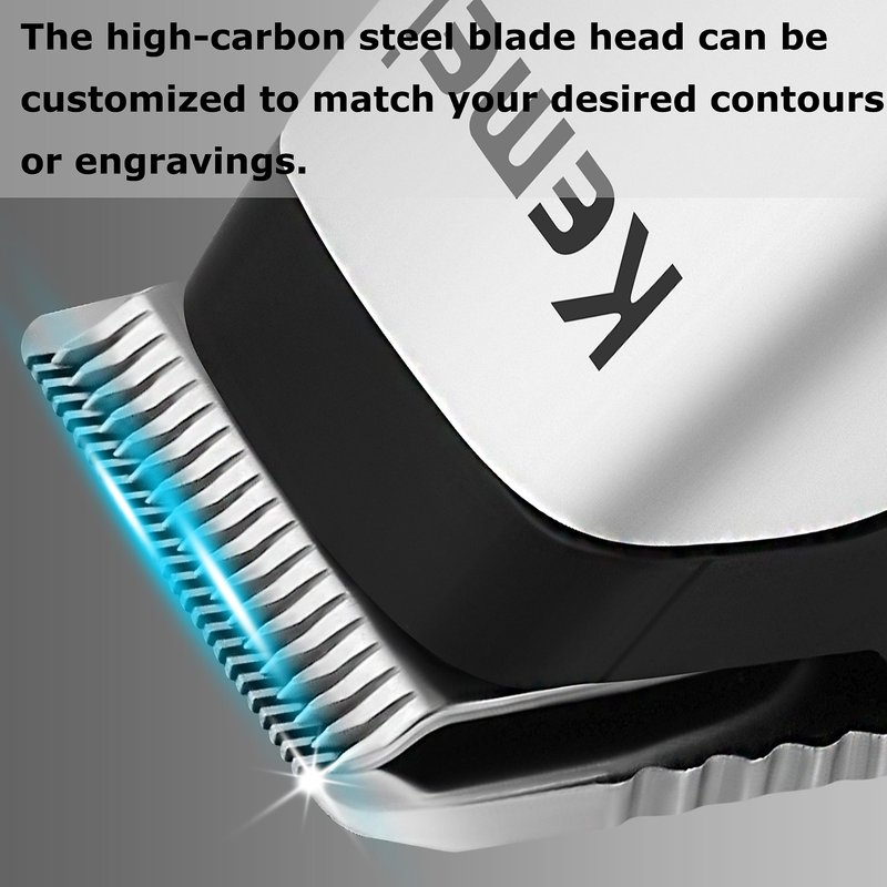 KEMEI Mini Hair Trimmer Compact, Portable Cordless Clipper for Men and Women, Precision Haircut and Shaving Tool Silver, Battery Powered and Travel Friendly