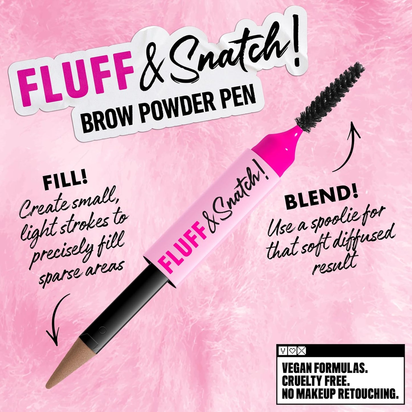 NYX Fluff & Snatch Brow Powder Pen - Cream To Powder Eyebrow Pen For Soft, Defined Brows | Ash Blonde