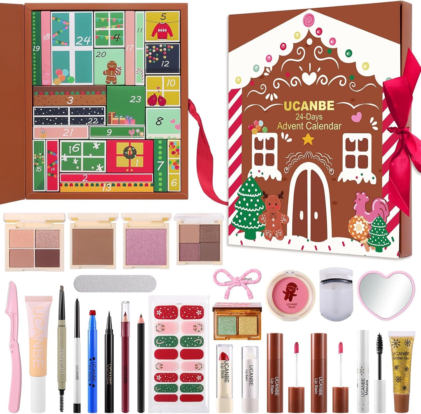 Makeup Advent Calendar 2025 - 24 Days of Christmas Beauty Sets | Perfect Gift for Women & Teens