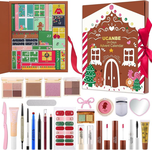 Makeup Advent Calendar 2025 - 24 Days of Christmas Beauty Sets | Perfect Gift for Women & Teens