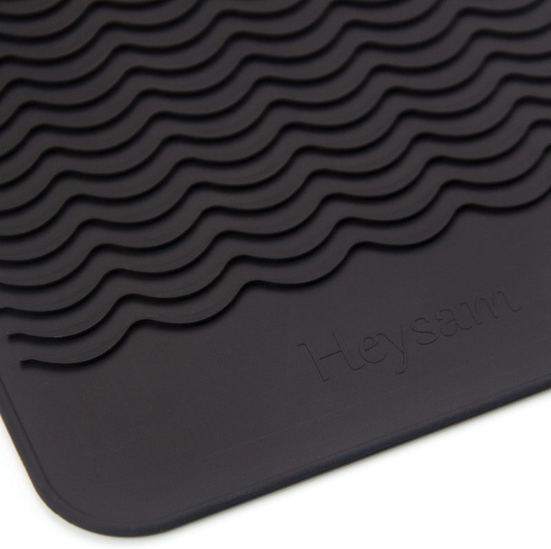 Professional Heat Mat for Hair Tools - Silicone Flat Iron & Curling Iron Pad | 9"x6.5", Black