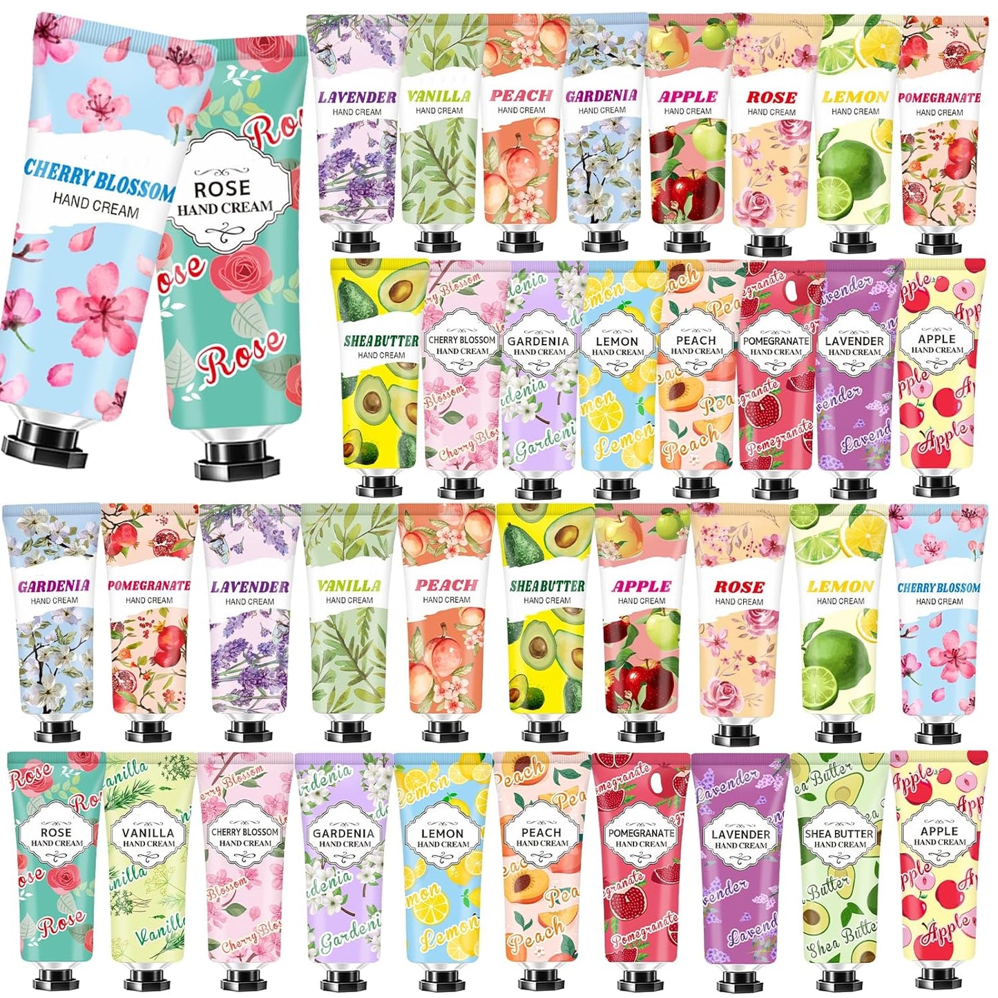 Hand Cream Bulk Set - 38 Pack Moisturizing Lotion for Dry Cracked Hands | Perfect Easter, Mother's Day & Teacher Appreciation Gifts